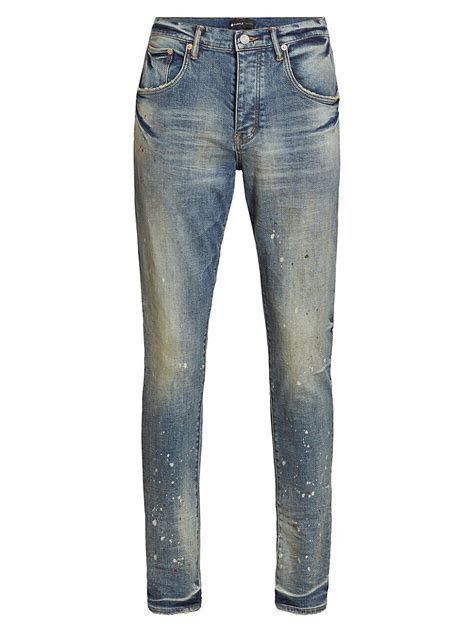 Purple P002 Vintage Spotted Indigo Size US 30 / EU 46 - 22 Thumbnail