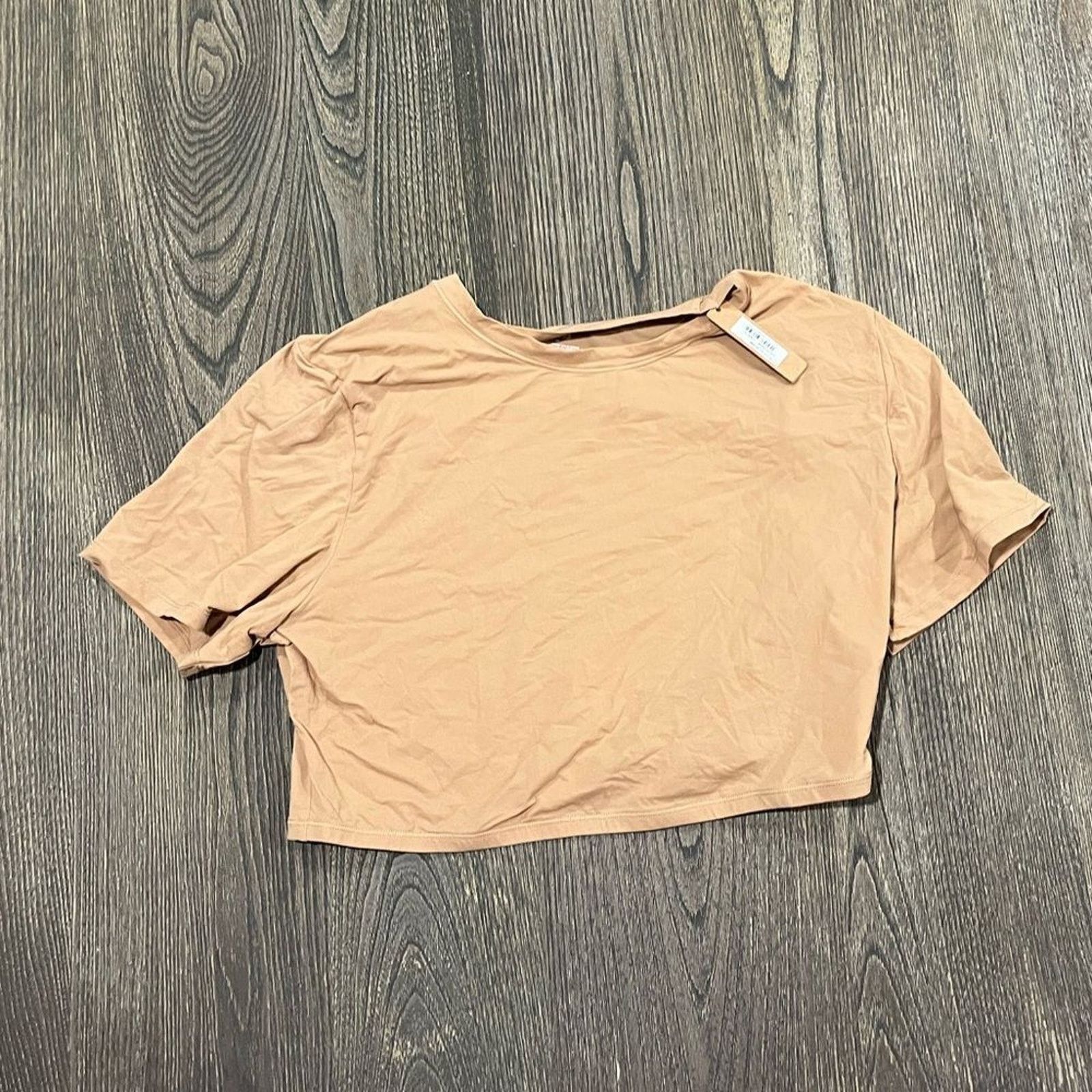SKIMS Skims Fits Everybody Super Cropped T-Shirt Ochre Size 2X Size XXL / US 16-18 / IT 52-54 - 1 Thumbnail