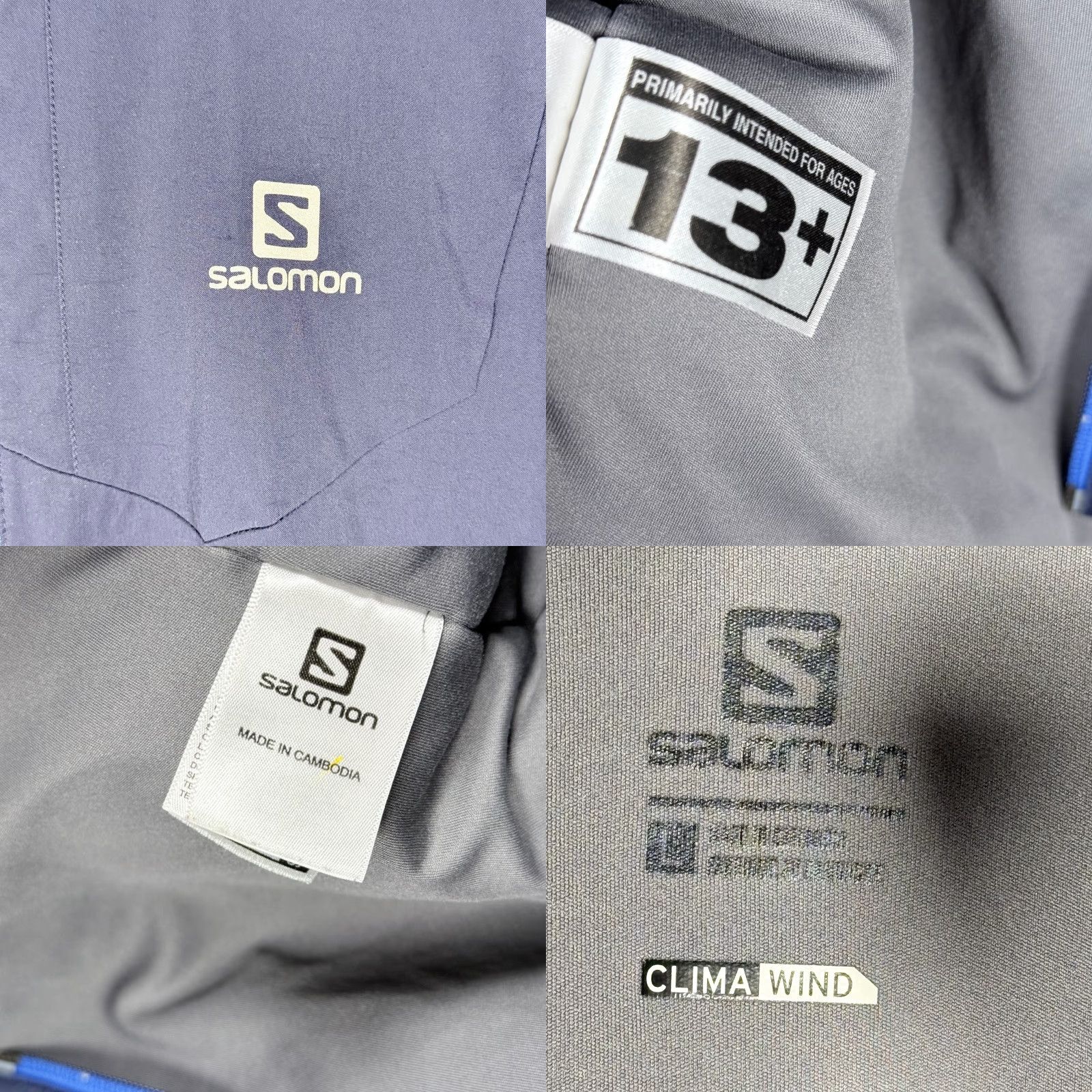 Salomon Salomon Jacket Men L Navy Blue Full Zip Clima Wind Outdoor Hiking Size US L / EU 52-54 / 3 - 8 Thumbnail