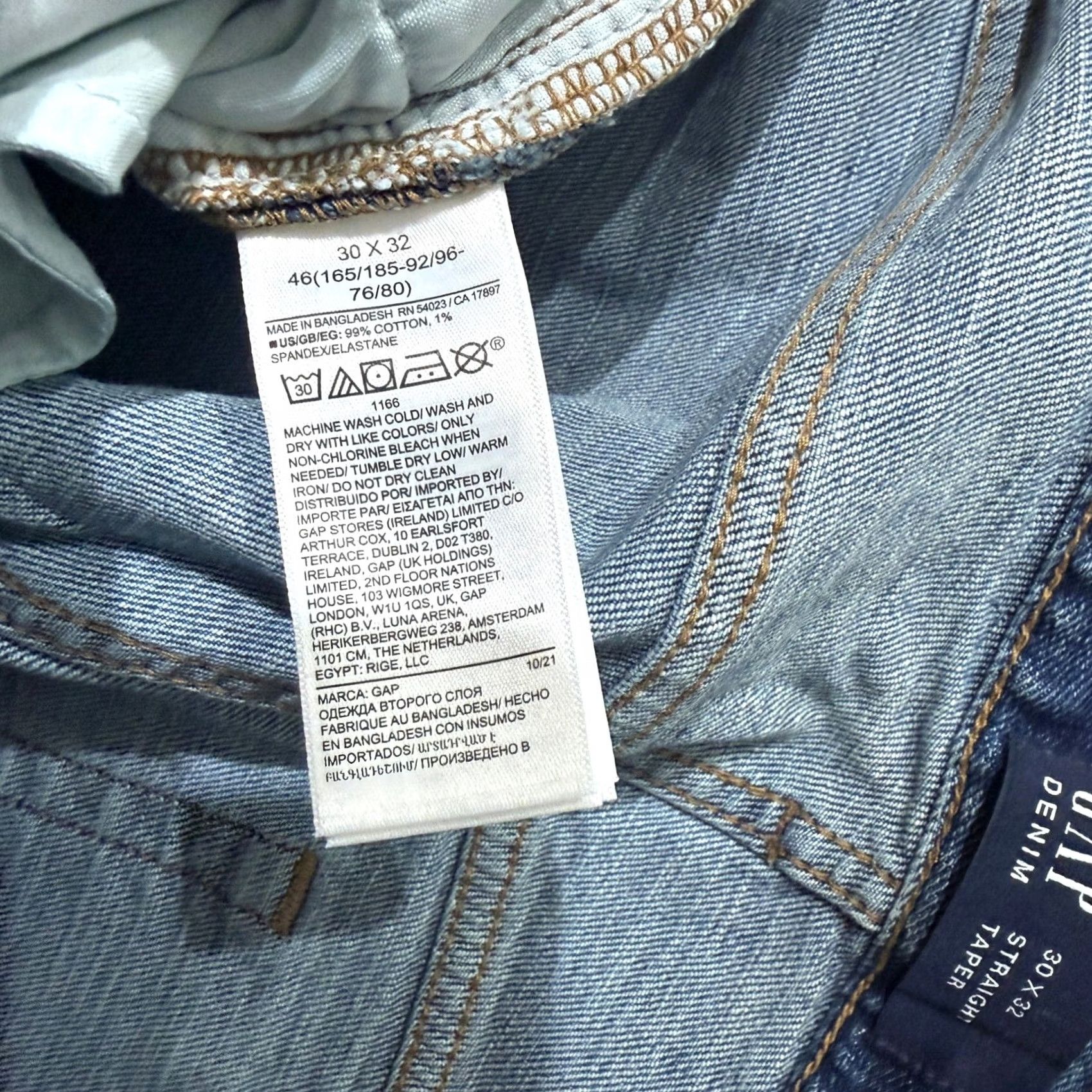 Gap Gap Jeans 30 x 32 Denim Straight Straight Leg Medium Wash Blue Mens Jeans 5-Pocket Style Zip Fly Classic Rise High (GAP) Size US 30 / EU 46 - 5 Thumbnail