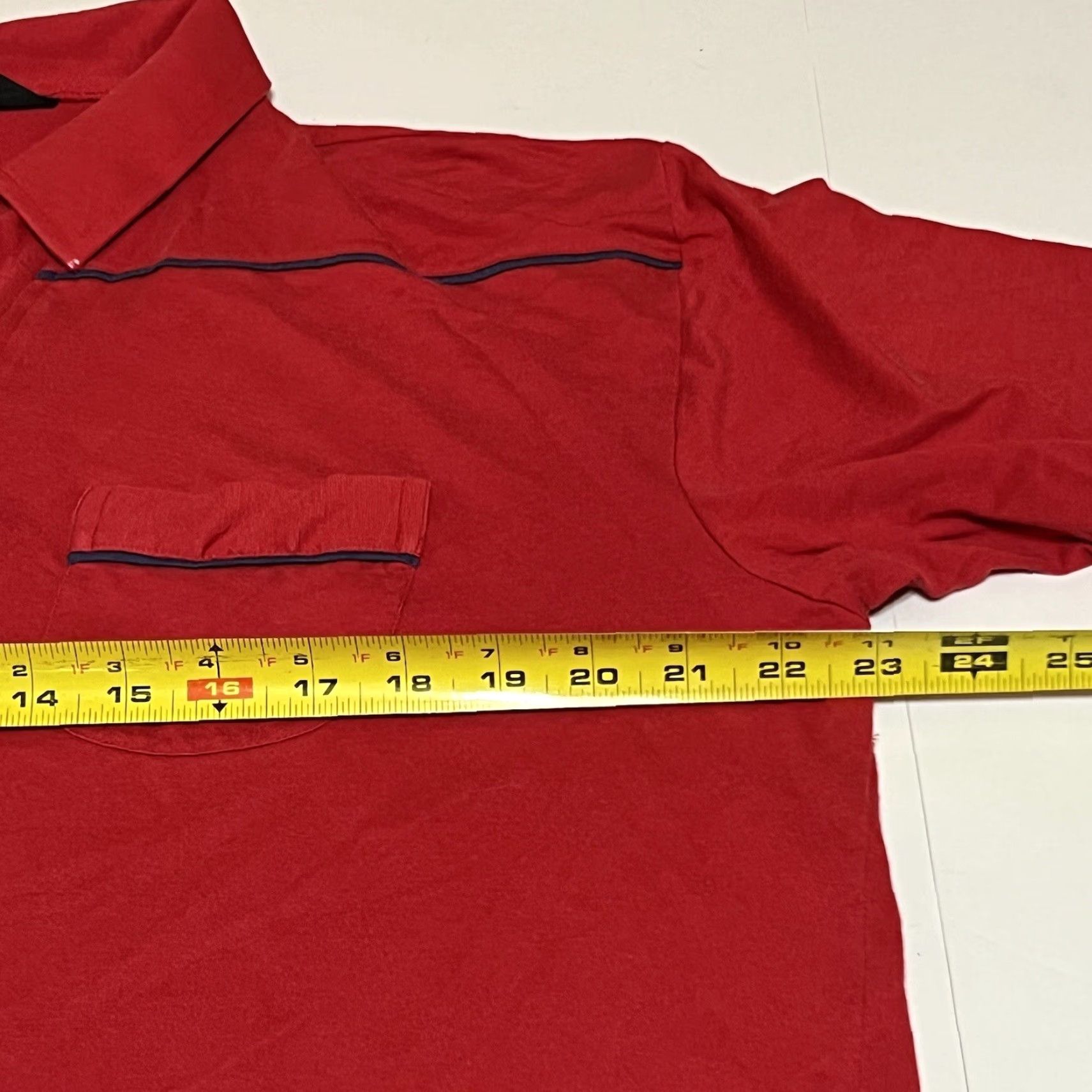 Van Heusen VINTAGE Van Heusen Polo Shirt Men XL Red 80s Short Sleeve Cotton Blend Regular Kn33-5 Size US XL / EU 56 / 4 - 6 Thumbnail