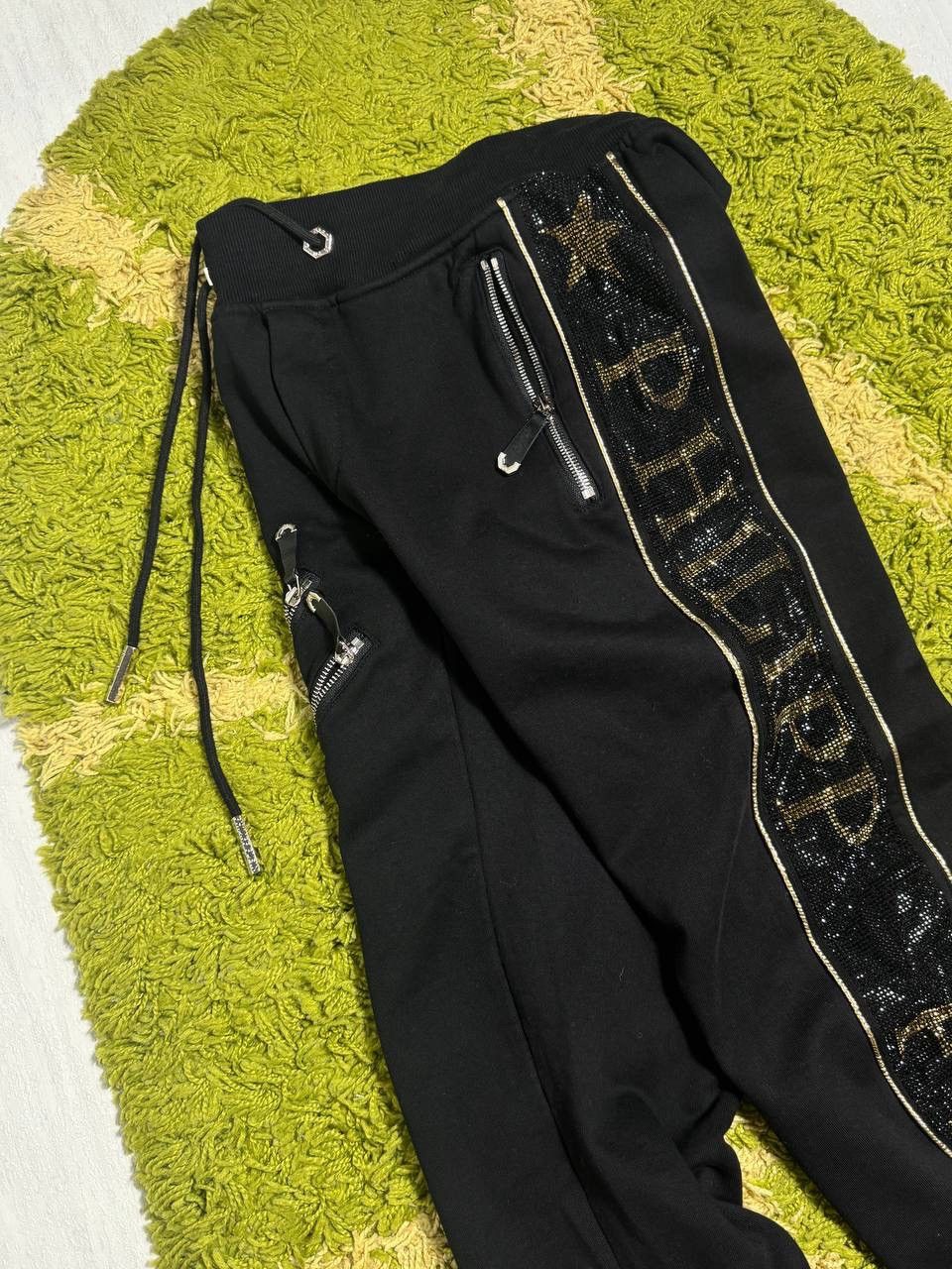 Philipp Plein Philipp Plein Black Sequin Track Sweatpants Floyd Mayweather Size 24" / US 00 / IT 34 - 2 Thumbnail