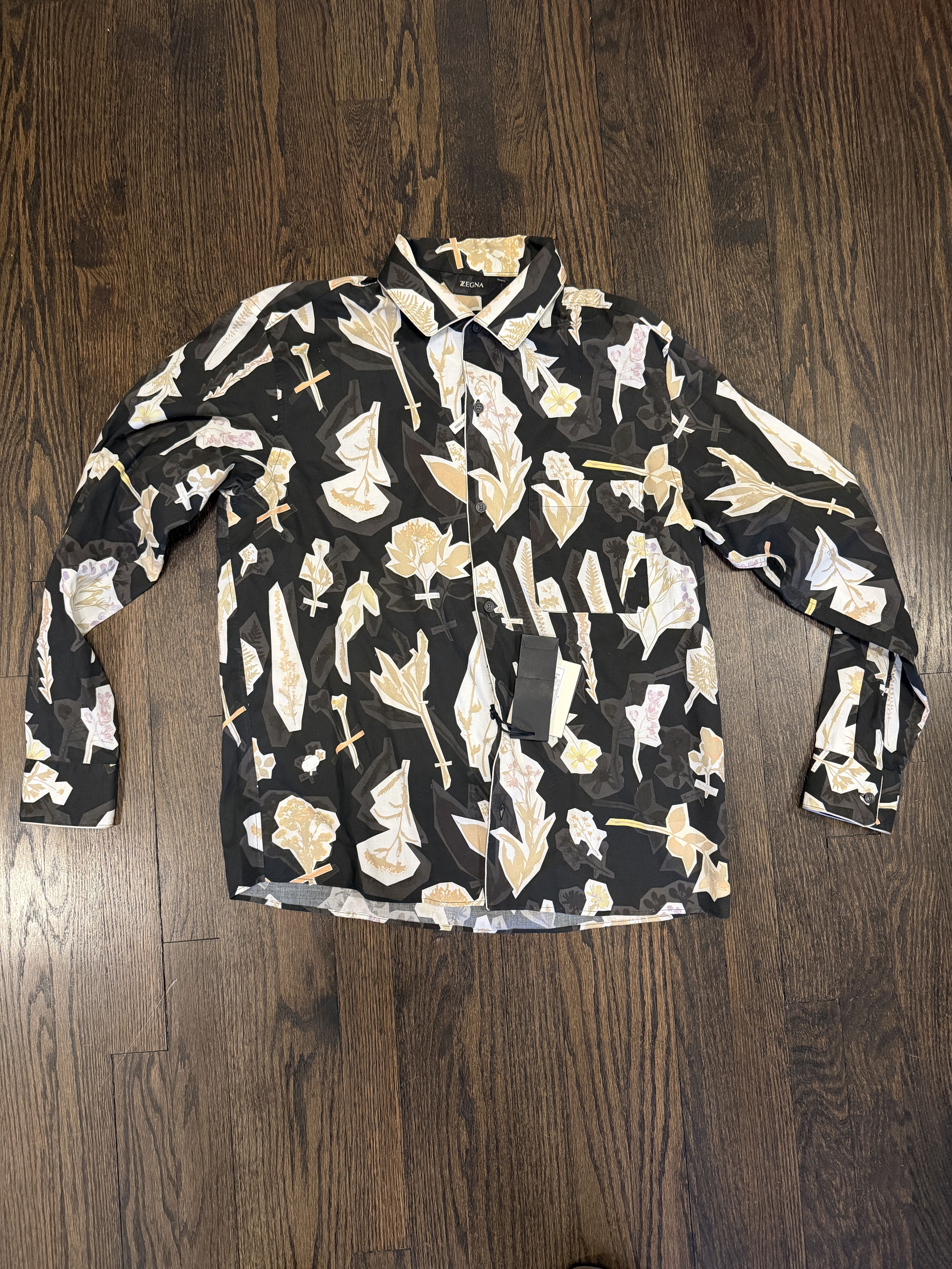 Z Zegna Z Zegna Men's Short Sleeve Button Down Size US M / EU 48-50 / 2 - 1 Thumbnail