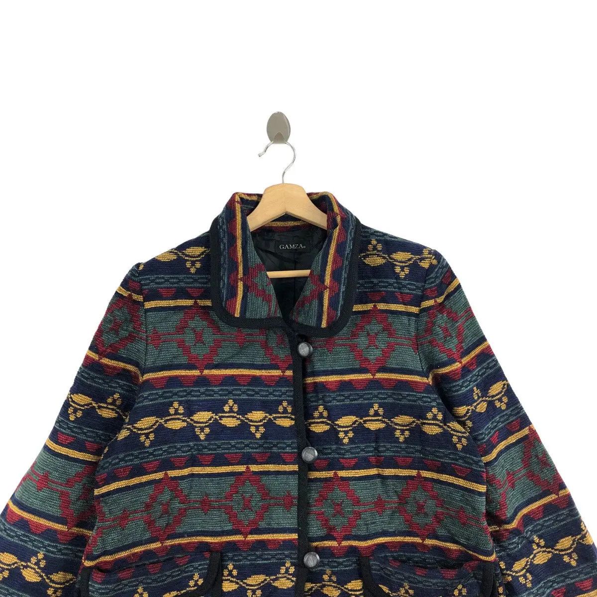 Vintage Vtg GAMZA JAPAN Harajuku Aztec Navajo AOP Jacket Coat Size XL / US 12-14 / IT 48-50 - 6 Thumbnail