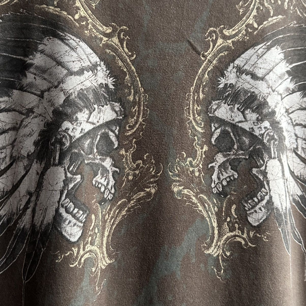 Affliction Vintage Rock & Rebellion Skull Affliction Style Brown Tee Size US L / EU 52-54 / 3 - 5 Thumbnail