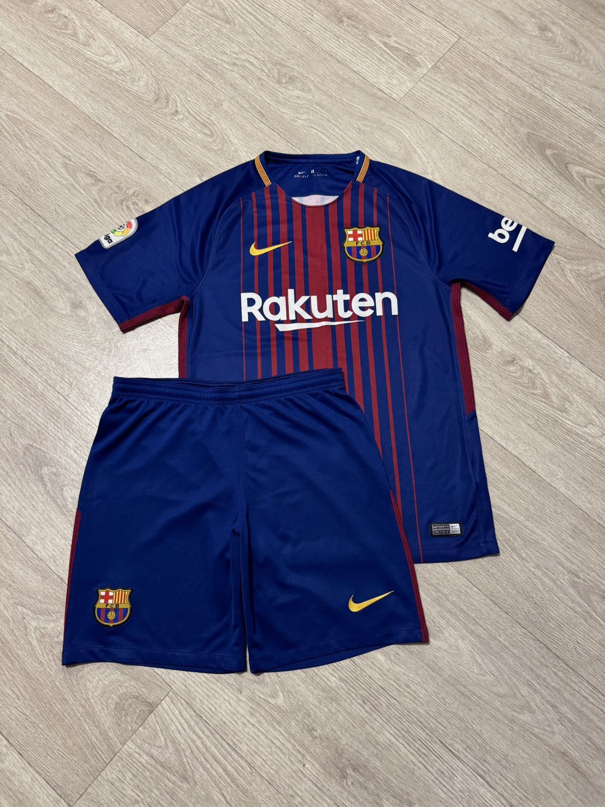 Nike 🔷Nike Barcelona 2017/18 Soccer Jersey and Shorts Set🔷 Size US S / EU 44-46 / 1 - 1 Thumbnail