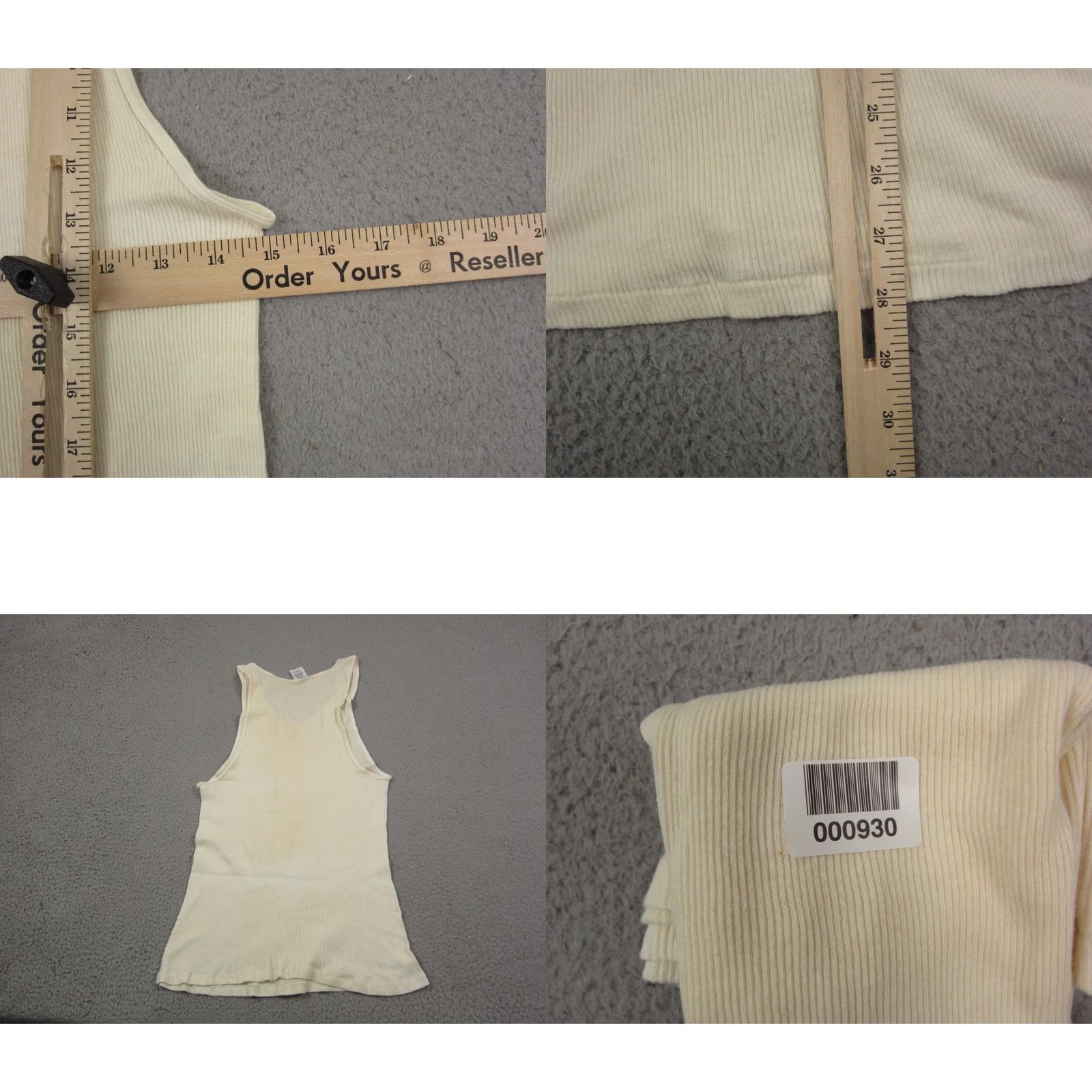 Stafford VINTAGE Stafford Tank Top Shirt Mens Extra Large XL Creme Cotton Ribbed 90s Size US XL / EU 56 / 4 - 8 Thumbnail