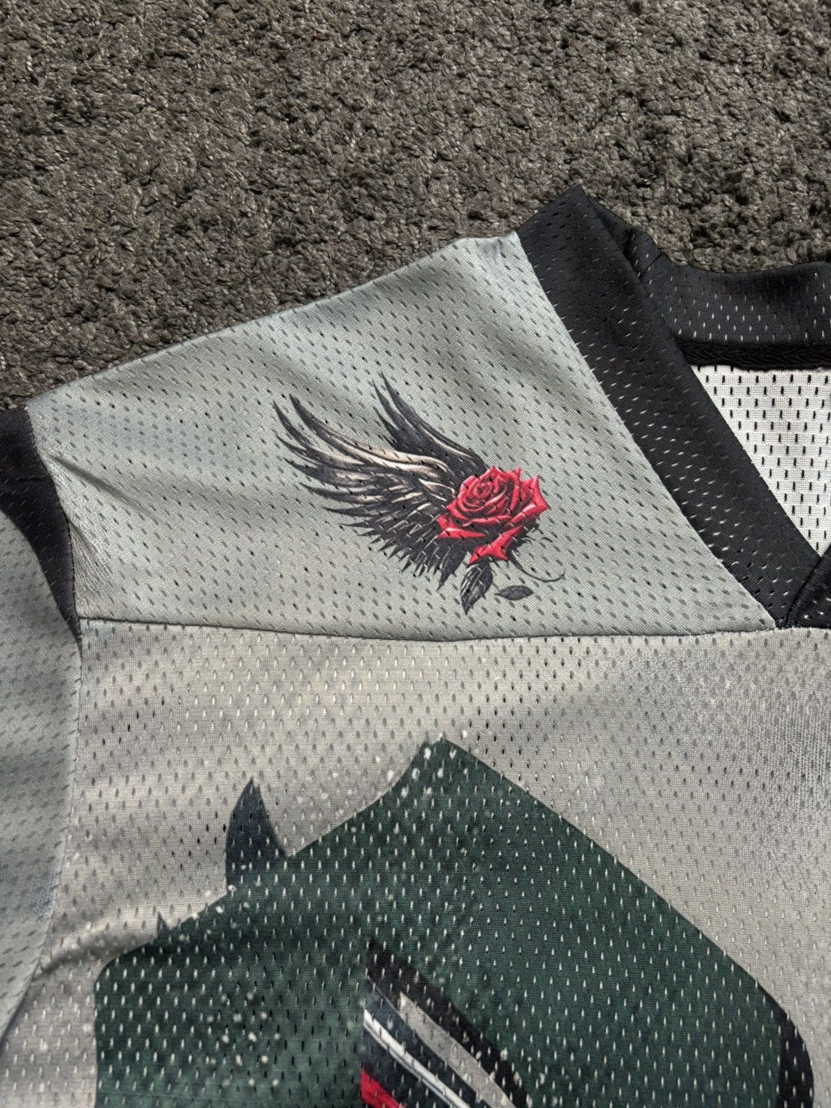 Japanese Brand Vintage style rare angelic roses 00 orison grey black jersey Size US M / EU 48-50 / 2 - 6 Thumbnail