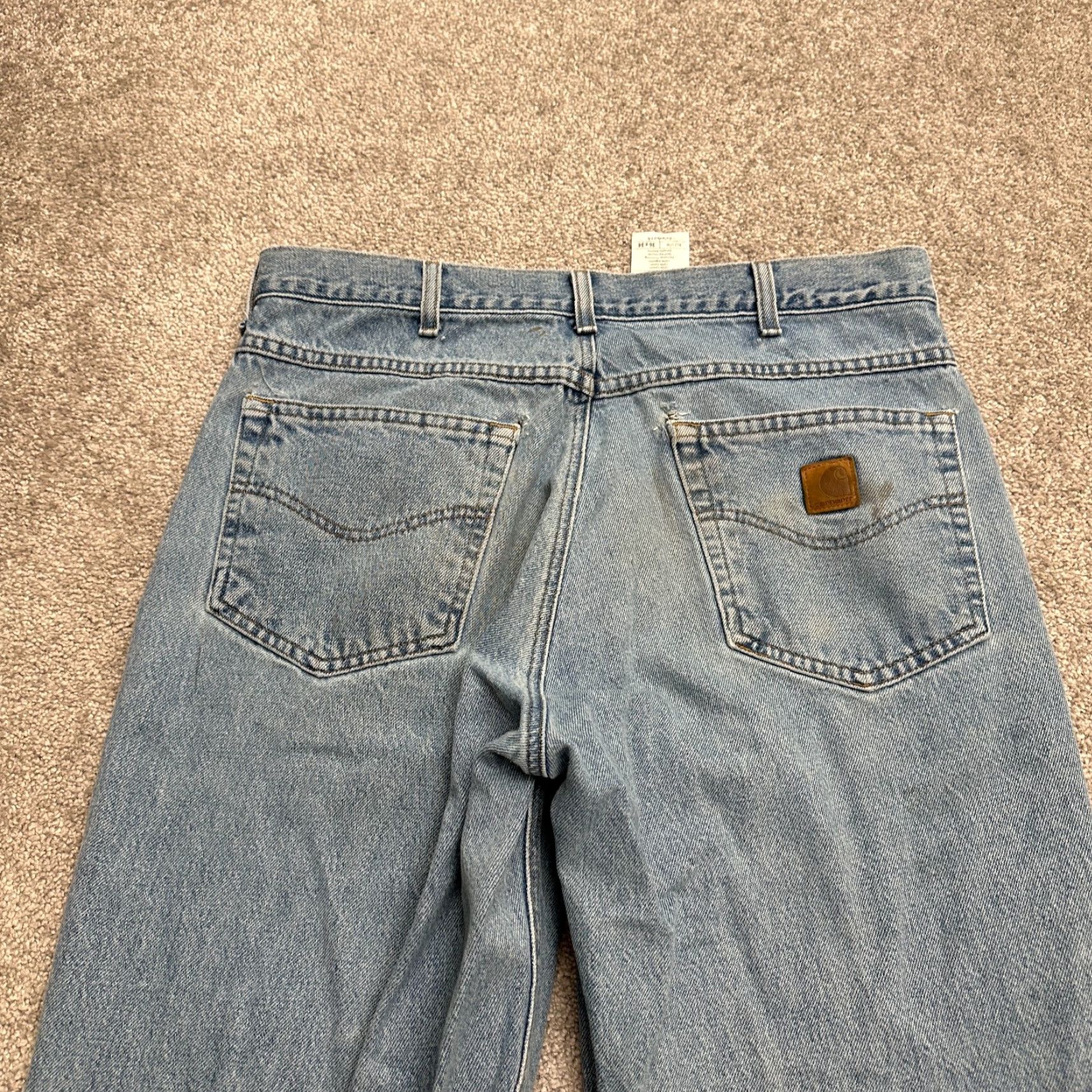 Carhartt Carhartt Jeans Mens 36x34 Blue Relaxed Fit Straight Leg Medium Wash Cotton Size US 36 / EU 52 - 5 Thumbnail