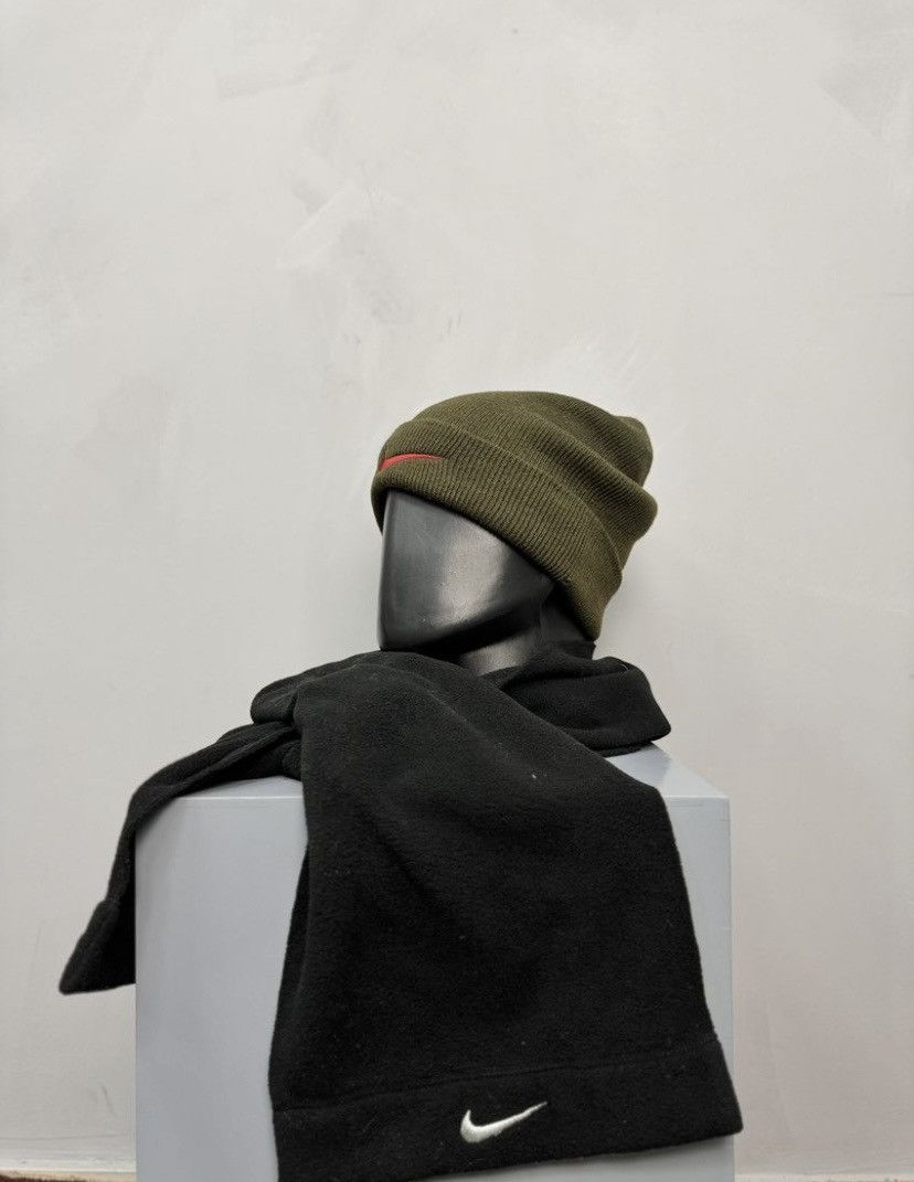 Vintage Rare Nike Knitted Reversible Scarf/Hat Y2K