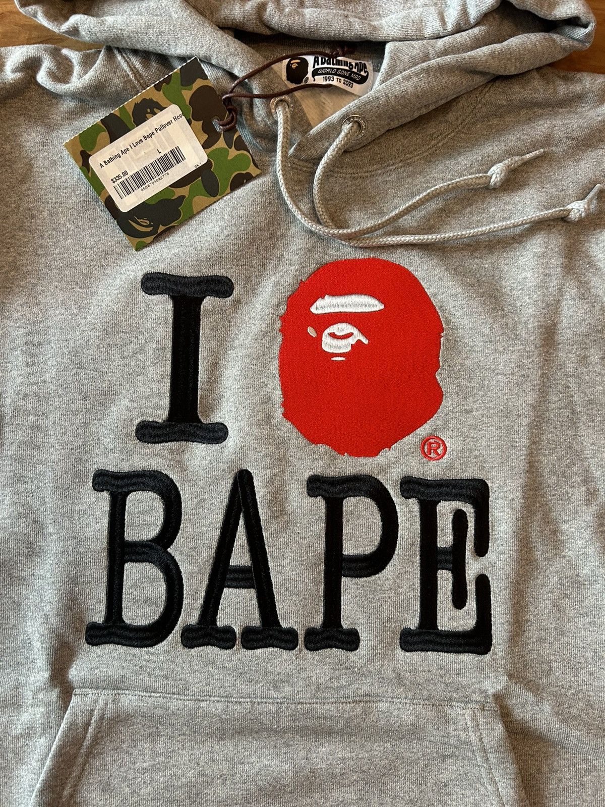 Bape NEW Bape I Love Bape Logo Pullover Hoodie Size US L / EU 52-54 / 3 - 8 Thumbnail
