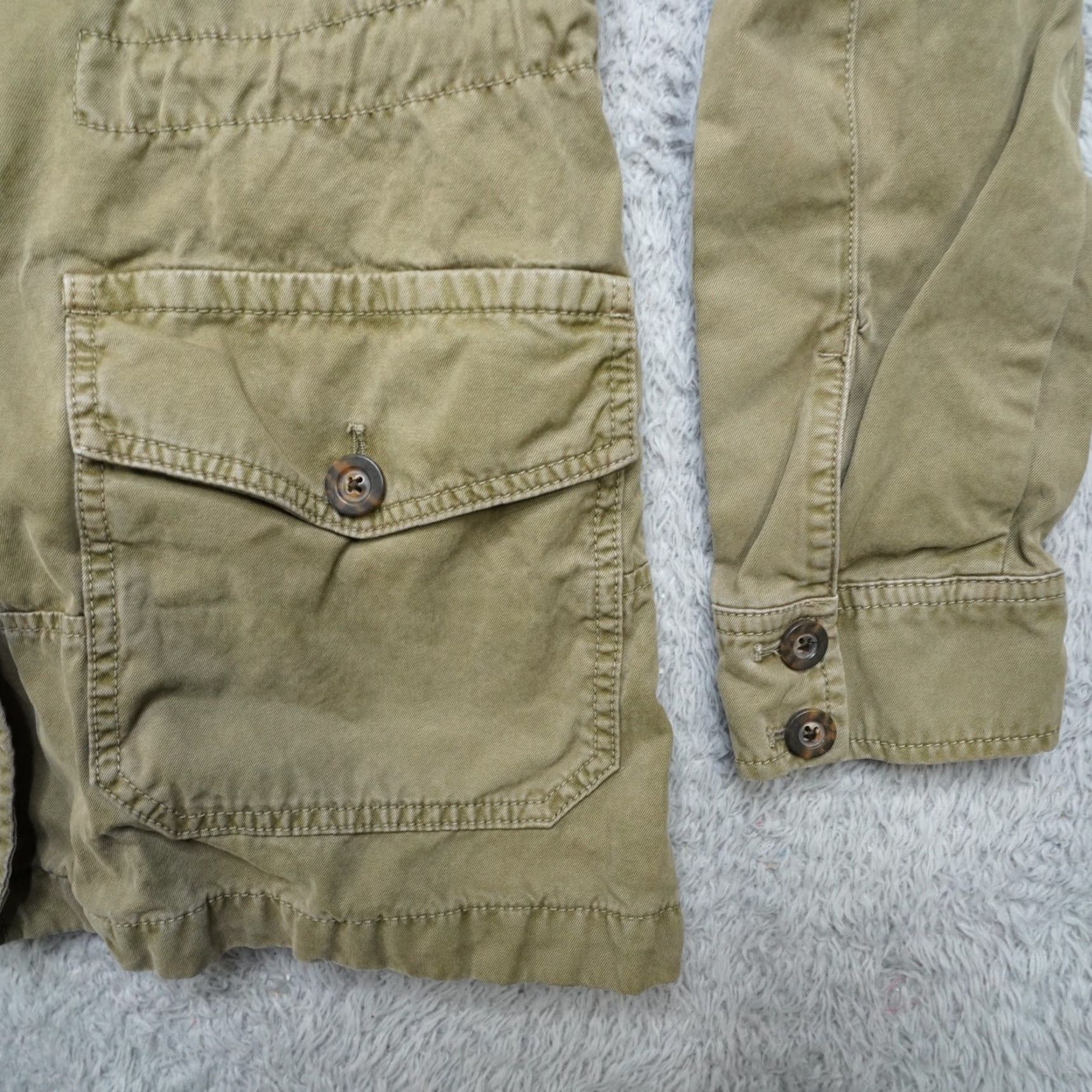 Banana Republic Banana Republic Military Jacket Womens S Green Canvas Cargo Military Jacket Women S Green canvas Jacket Size S / US 4 / IT 40 - 4 Thumbnail