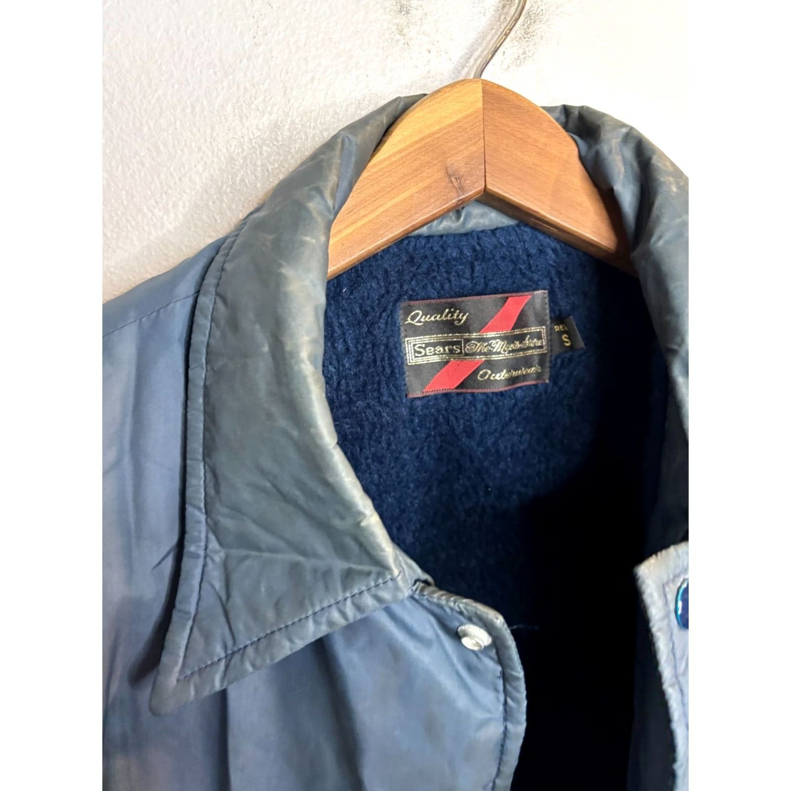 Sears VINTAGE Sears 80s Jacket Windbreaker Men's M Blue Fleece Lining American Size US M / EU 48-50 / 2 - 3 Thumbnail