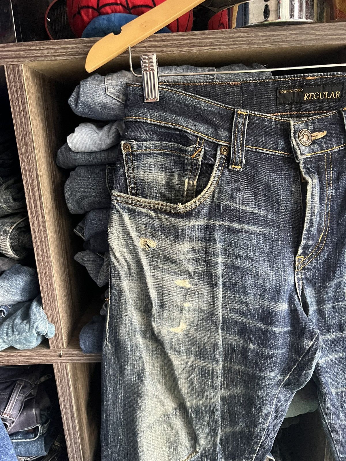 Edwin 🔥Edwin 503 Zero Flared Distressed Denim Size US 31 - 7 Thumbnail