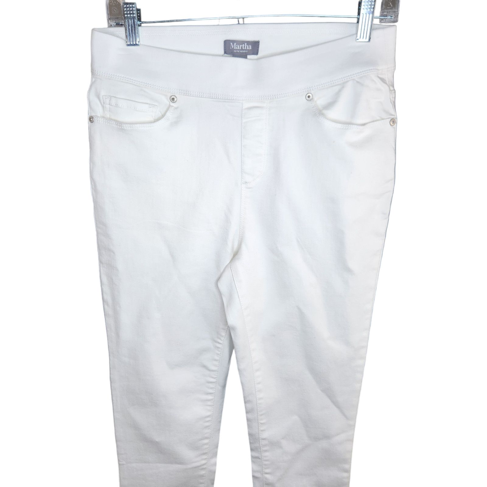 Other Martha Stewart Women's Jeans Size 4 Tall Knit Denim Ankle Size 27" / US 4 / IT 40 - 9 Thumbnail