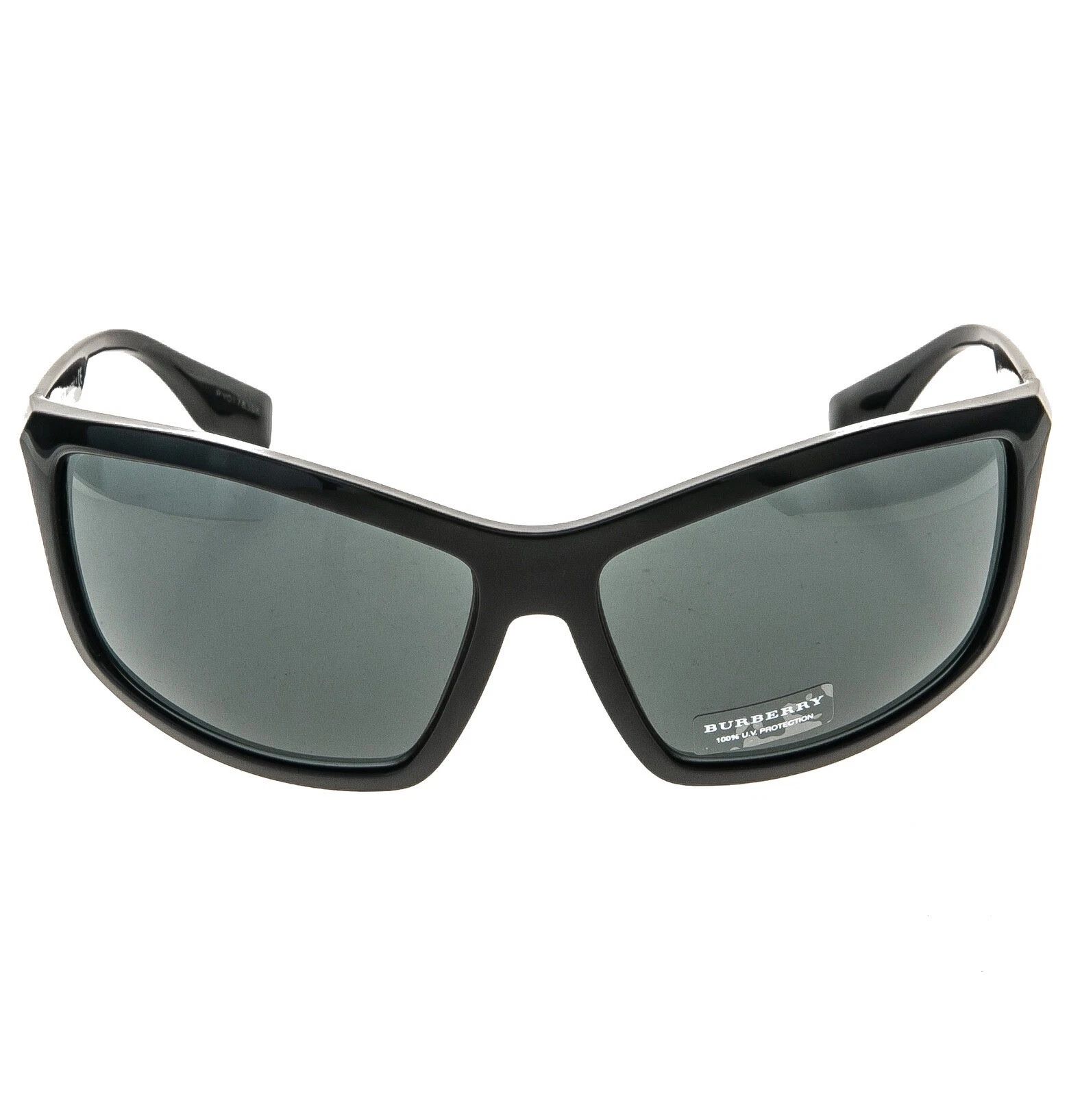 Burberry BURBERRY BE4297 4297 Wrap Mask Black Sunglasses Unisex Size ONE SIZE - 8 Thumbnail