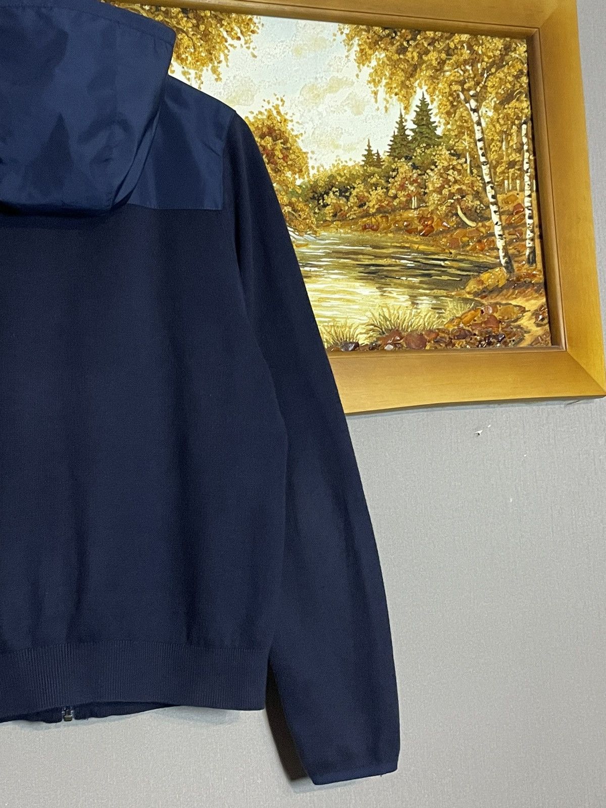 Lacoste Lacoste Nylon Light Hoodie Jacket Navy Zip Up RRP 280$ Size US M / EU 48-50 / 2 - 10 Thumbnail
