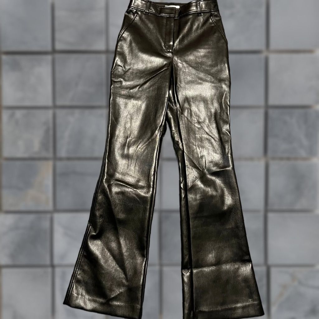 Vintage Babaton Pants Womens 0 Black Faux Leather Flat Front Straight Leg Pants Womens 0 Black Faux Leather Flat Front Straight Leg Men? Size 25" / US 0 / IT 36 - 1 Thumbnail