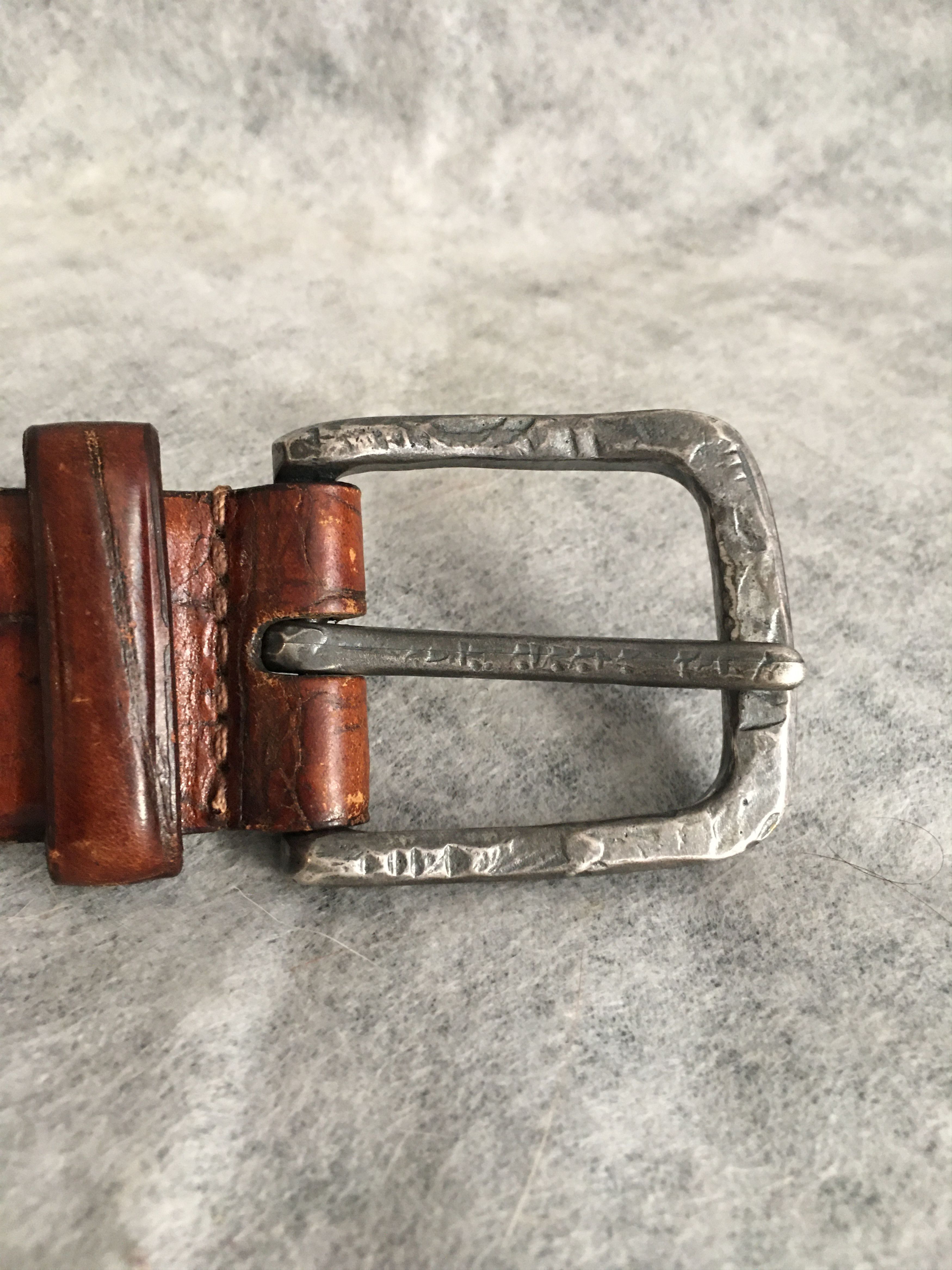 Other Bagpipe Parma Leather Italy Belt Croco Embossed Size 40/65 Size ONE SIZE - 3 Thumbnail
