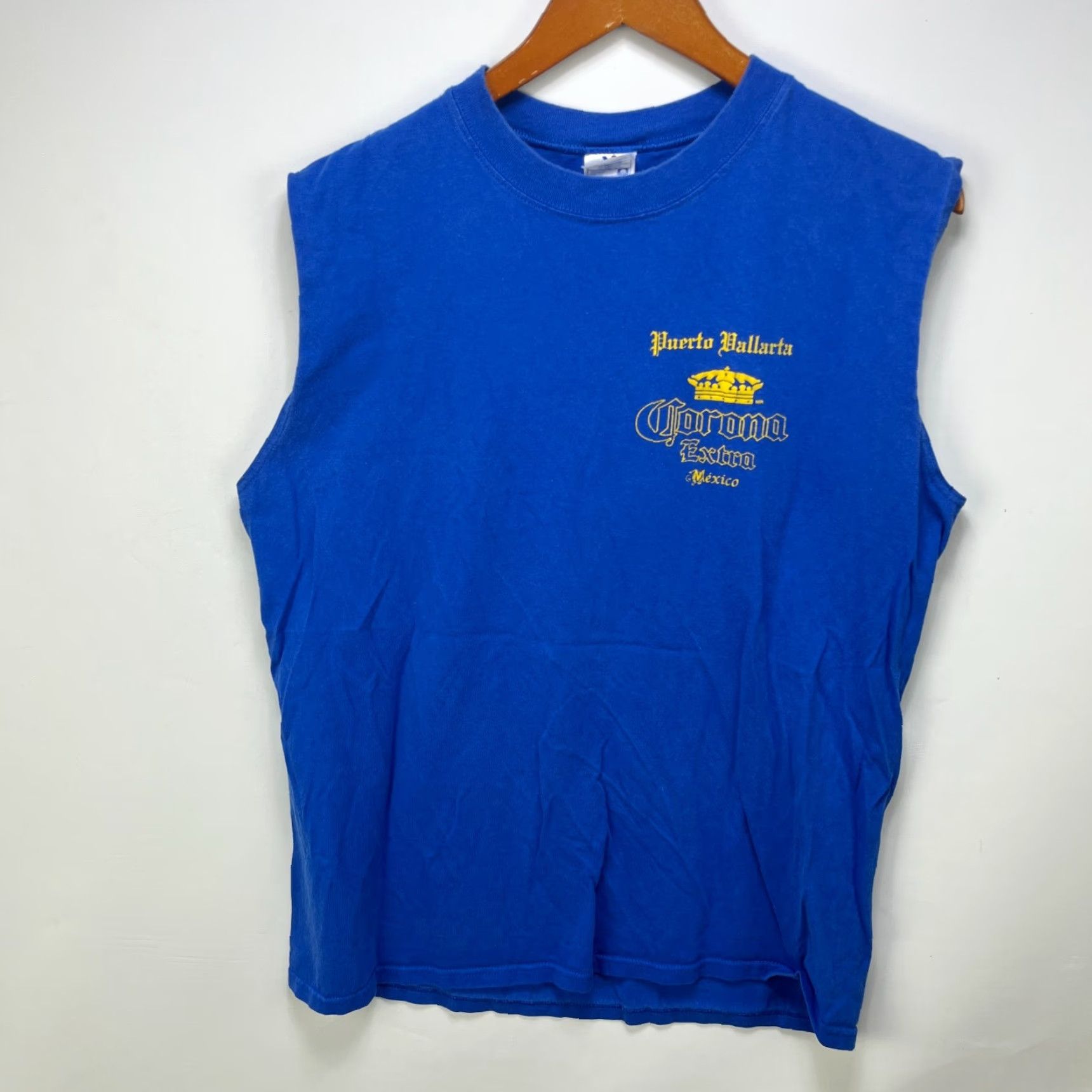 Vintage VINTAGE Corona Shirt Men T-Shirt Sleeveless Large Blue Logo Beer Size US L / EU 52-54 / 3 - 4 Thumbnail