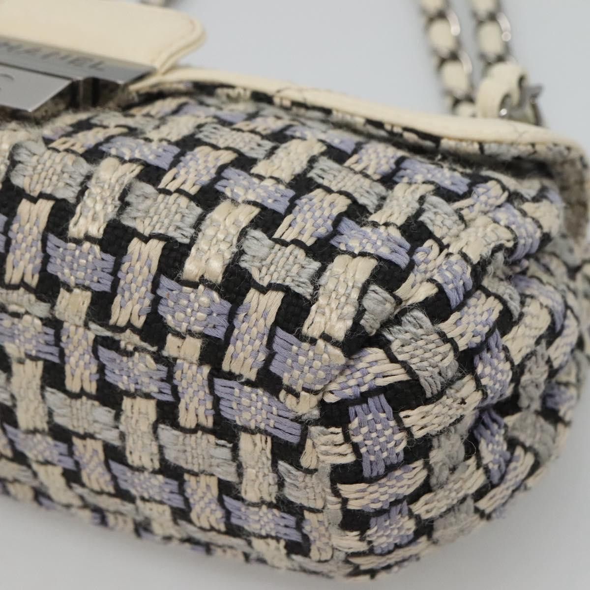 Chanel CHANEL Chain Shoulder Bag Tweed Blue CC Size ONE SIZE - 9 Thumbnail