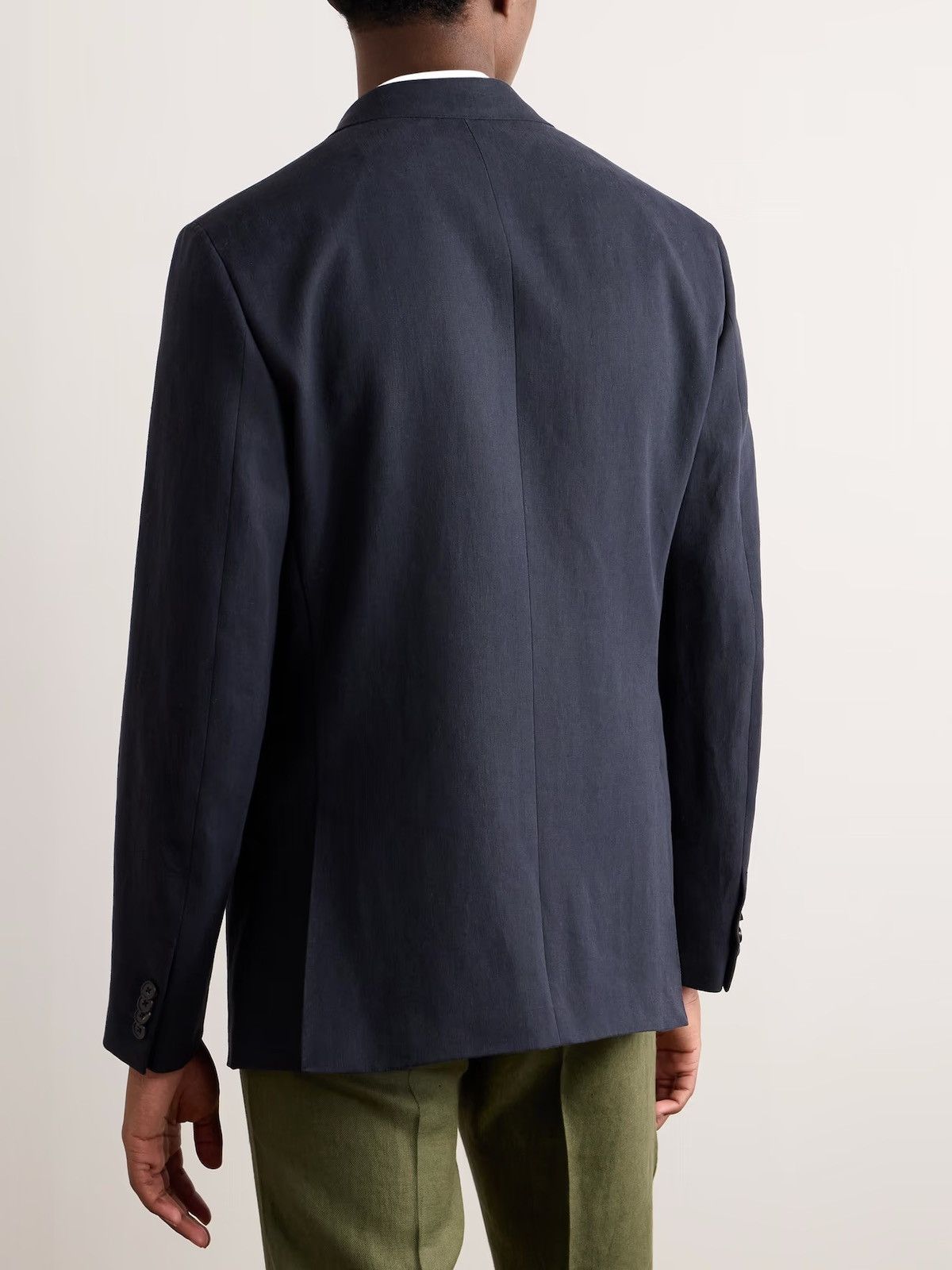 Loro Piana Loro Piana Navy Linen Torino Blazer Size 38R - 3 Thumbnail