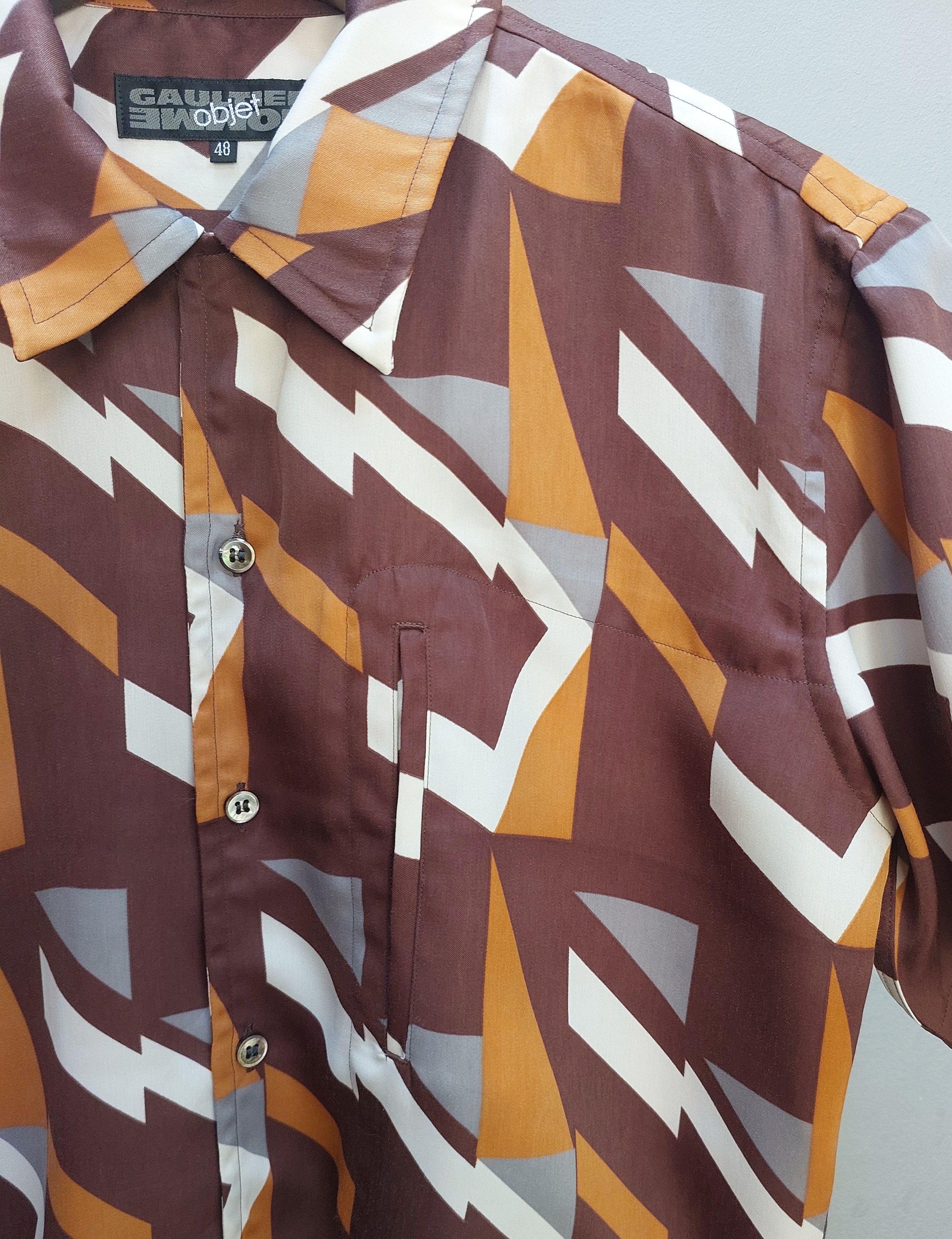 Jean Paul Gaultier Jean Paul Gaultier Objet Geometric Print Shirt Size US M / EU 48-50 / 2 - 5 Thumbnail