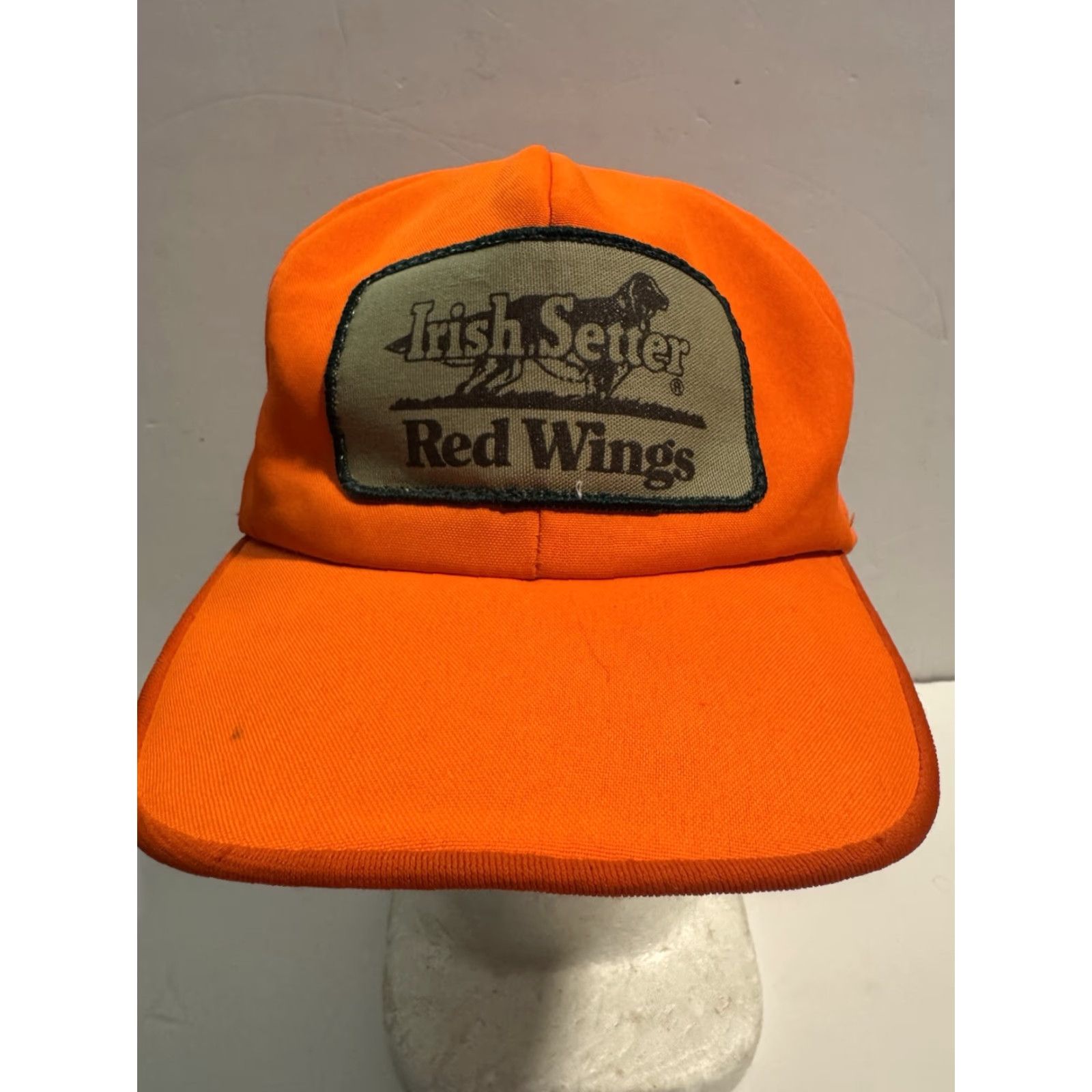 Vintage VINTAGE Red Wings Irish Setter Hat Cap Orange Large Ear Flaps Trucker Hat Hunting Patch Trap Mens L Orange Hunting Ear Flap Cap Size ONE SIZE - 6 Thumbnail