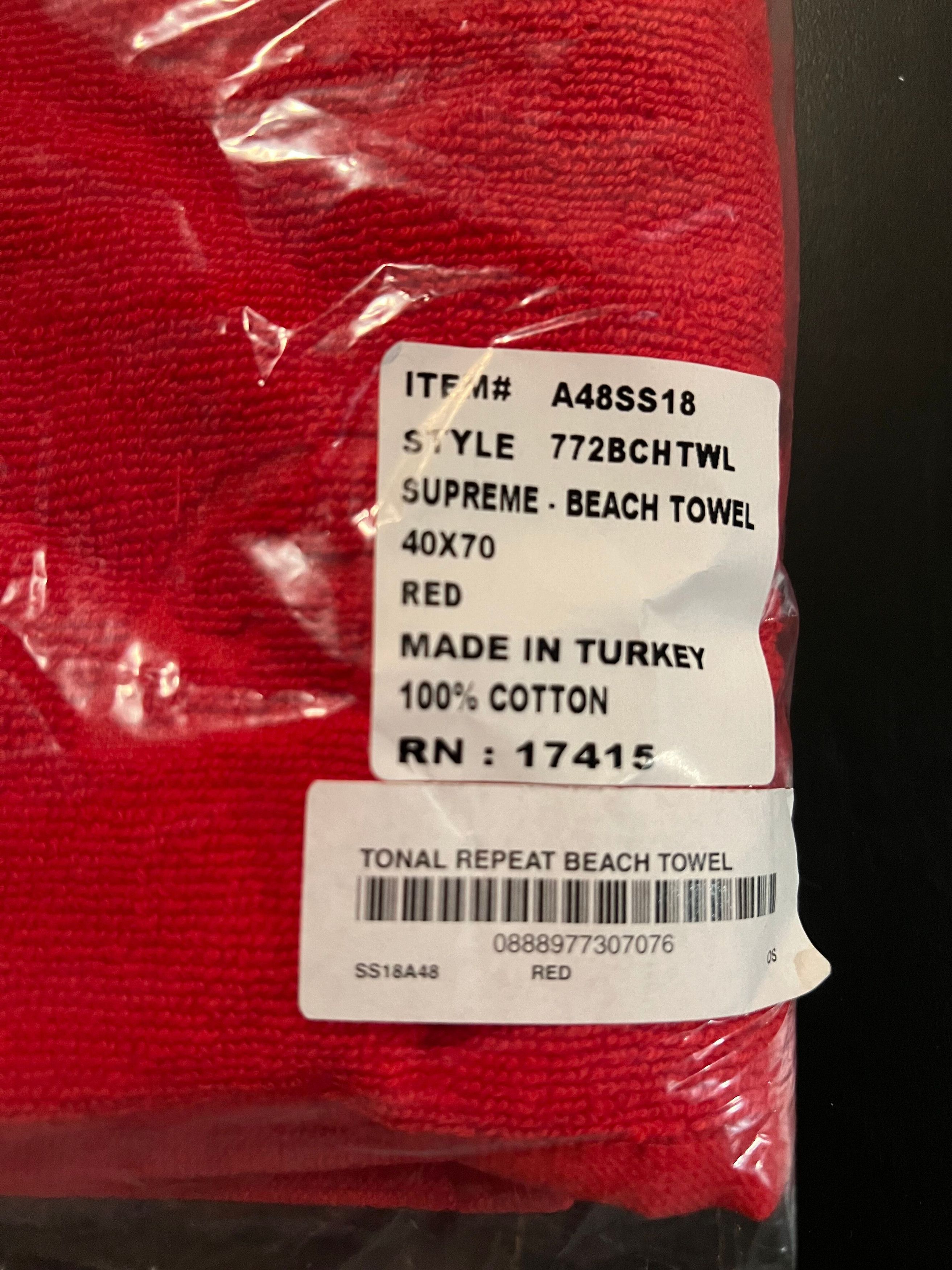 Supreme Supreme Red Tonal Repeat Beach Towel Size ONE SIZE - 4 Thumbnail