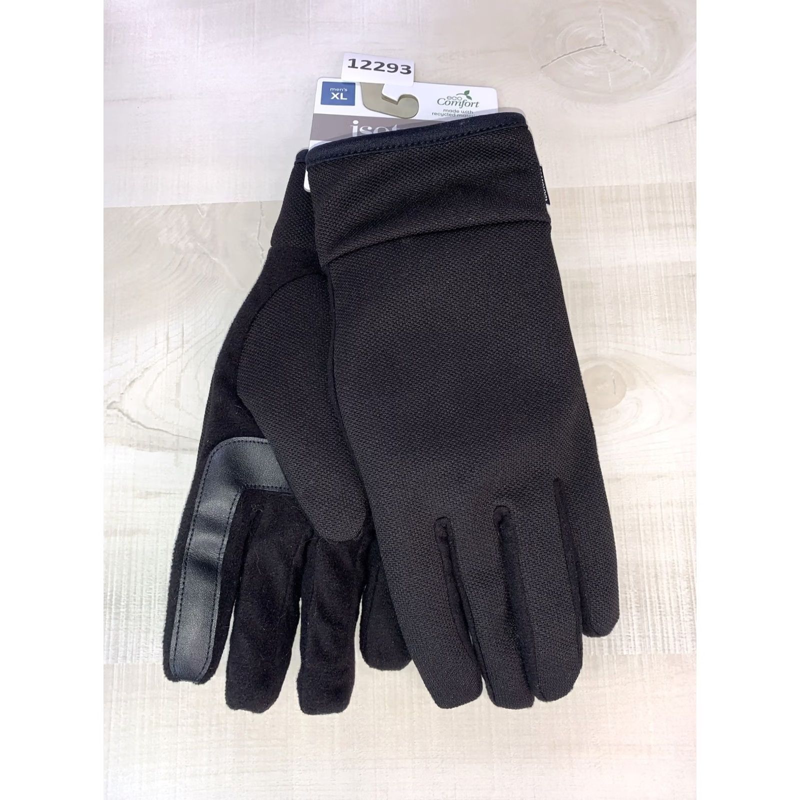 Vintage isotoner Gloves M EN XL Black Winter NWT-12293 Size ONE SIZE - 2 Thumbnail