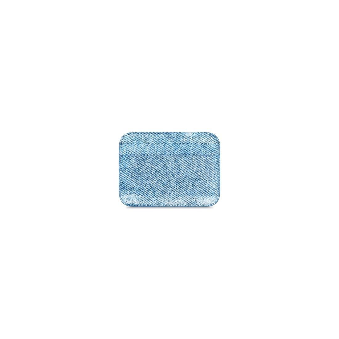Balenciaga o1tr1nto0326 Size: OS / Cash Card Holder Denim Printed Blue Size ONE SIZE - 2 Thumbnail