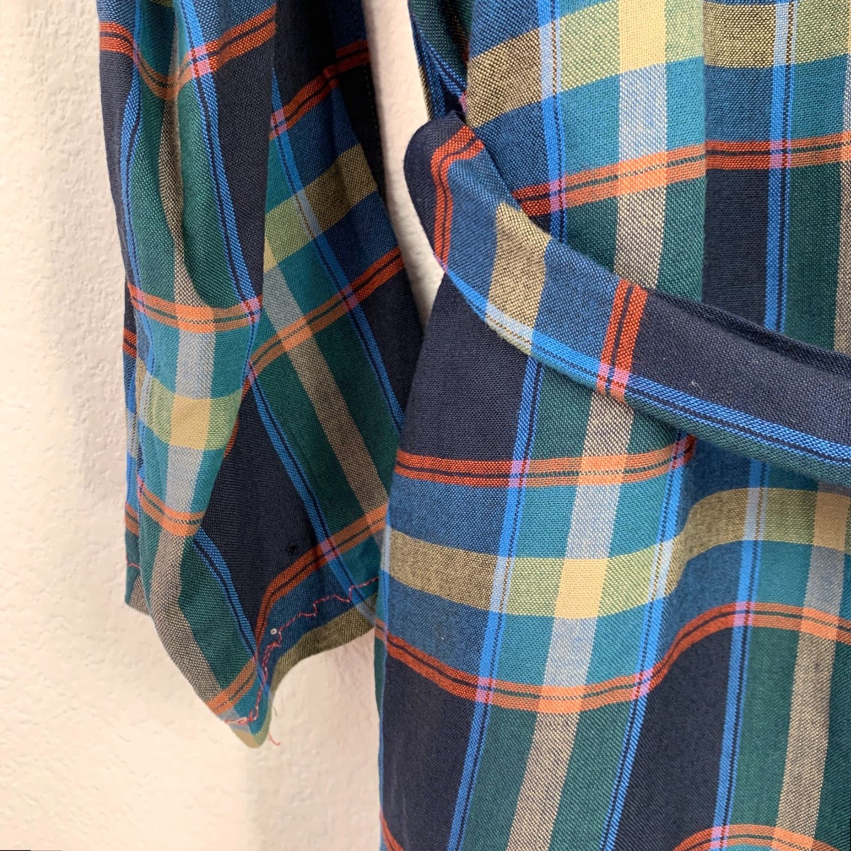 Vintage VINTAGE Royal Knight Robe Cartoon Knights 60s Blue Plaid Rockabilly Mens One Size Chest 46" Size ONE SIZE - 6 Thumbnail