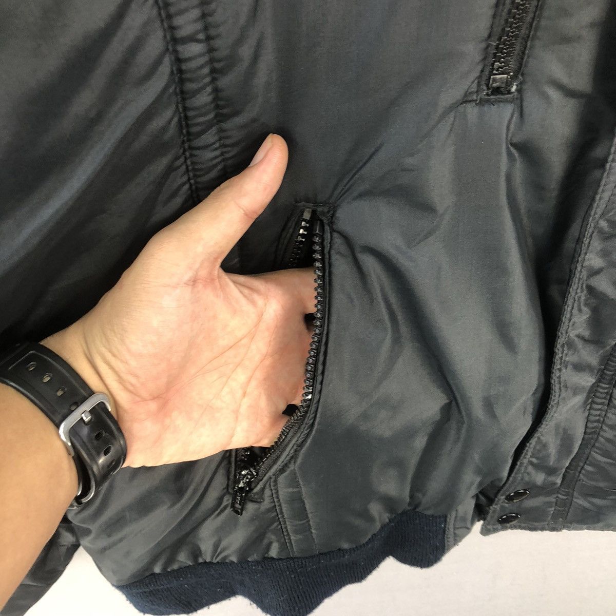 Vintage Vintage 80’s Upstream Racing Division Jeep Bomber Jacket Size US L / EU 52-54 / 3 - 8 Thumbnail