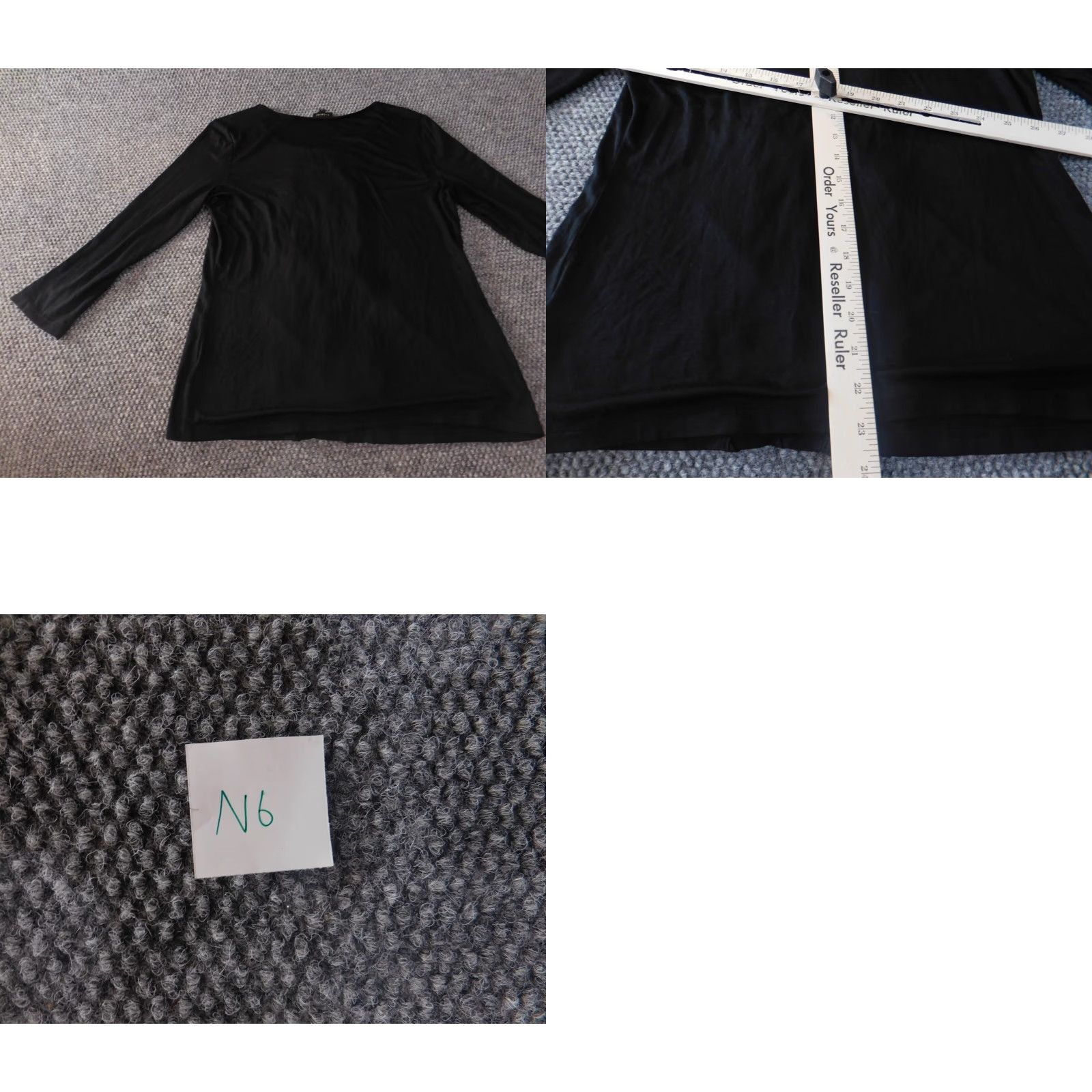 Talbots Talbots Womens Blouse Small Black Pullover Crew Neck Long Sleeve Ruffle Top Designer Top Womens S Black Casual Shirt Size S / US 4 / IT 40 - 9 Thumbnail