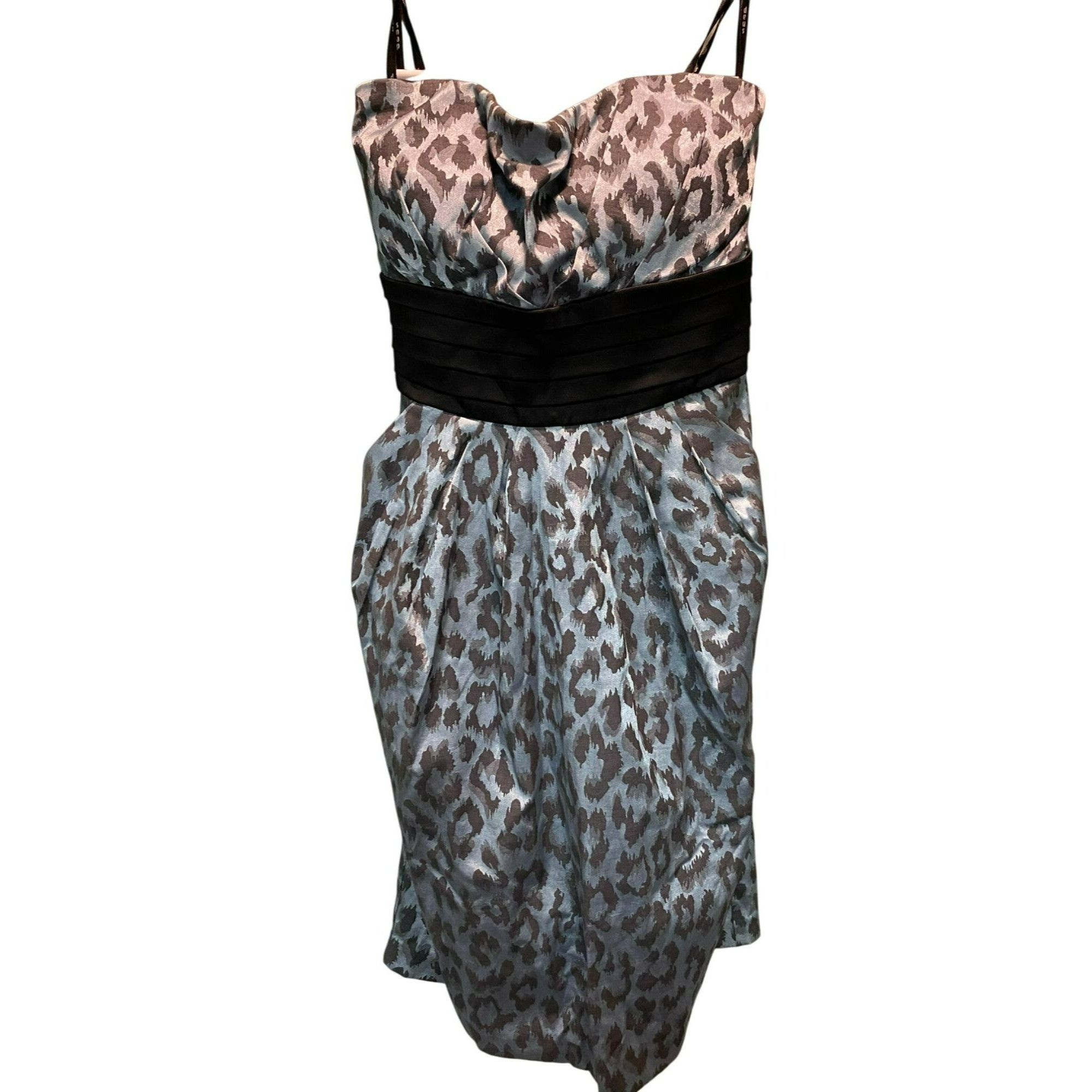 Other NWT Snap Blue & Black Leopard Print Strapless Juniors Womens Size M / US 6-8 / IT 42-44 - 1 Thumbnail