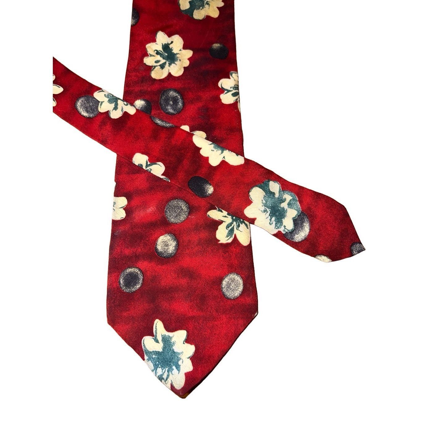 Hugo Boss Hugo Boss Red Flower Print Made in Italy Neck Tie Size ONE SIZE - 1 Thumbnail