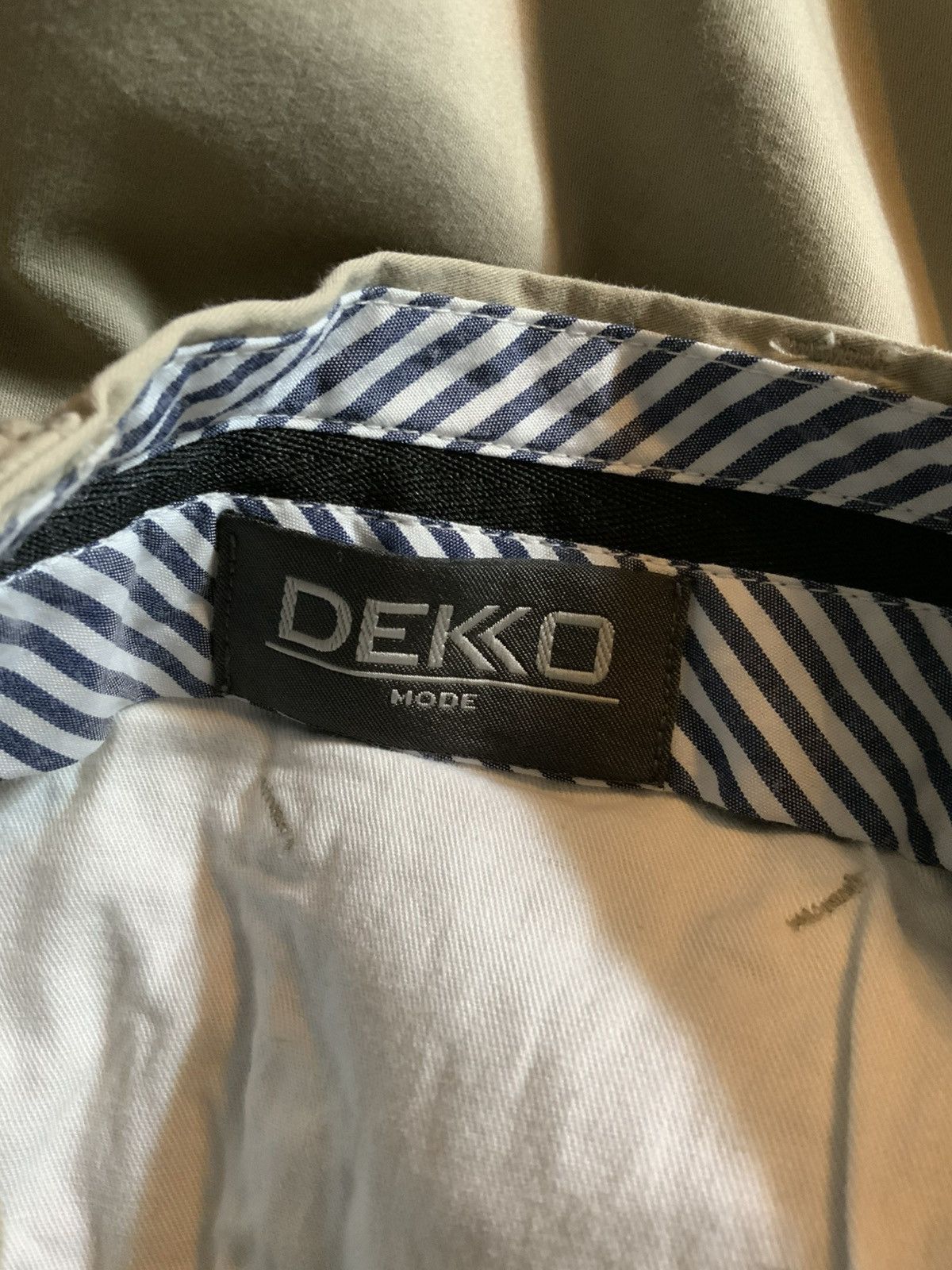 Designer Dekko Mode Khaki Tan Classic Five Pocket Chino Pants Size US 32 / EU 48 - 4 Thumbnail