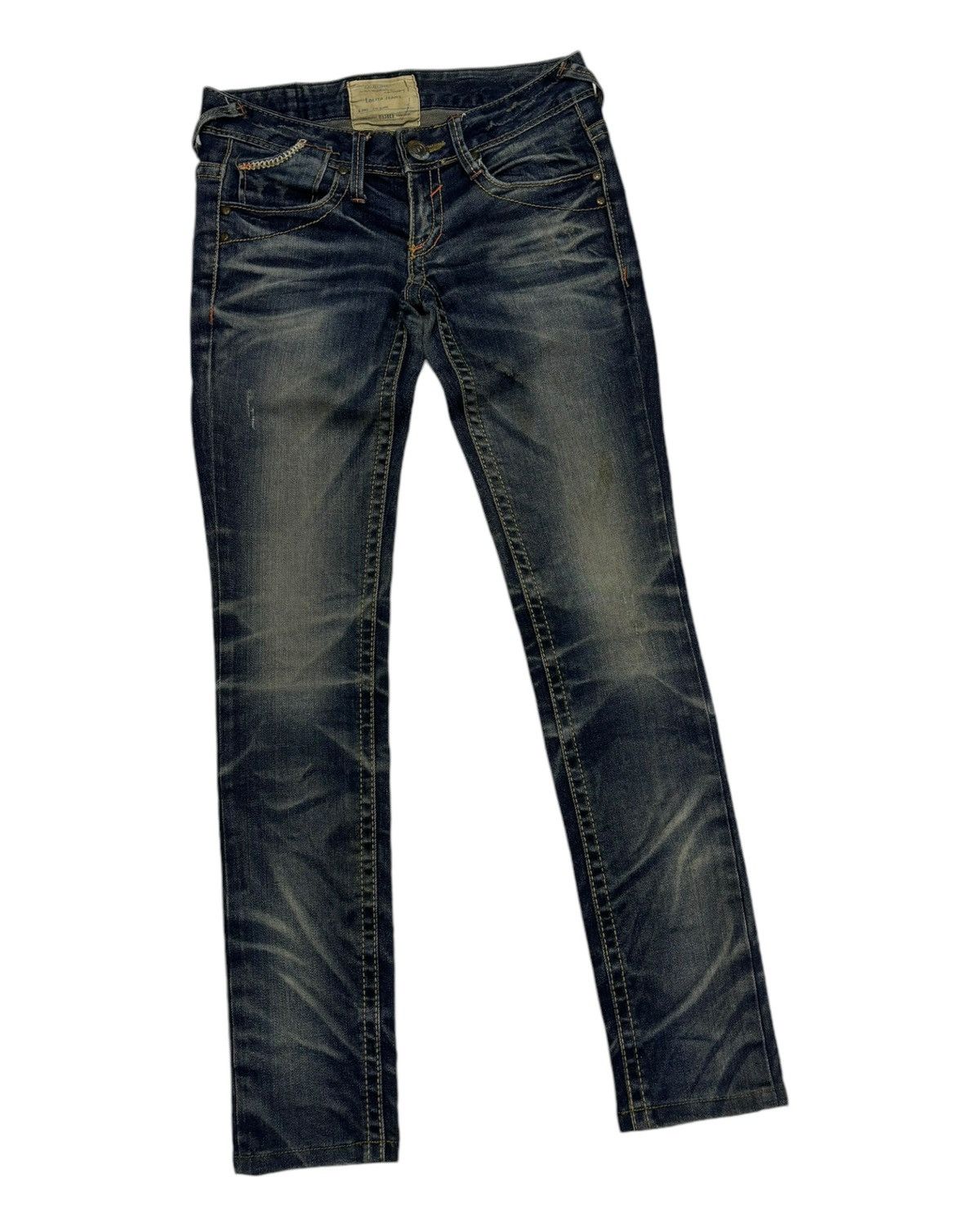 Japanese Brand 🔥Vintage Lolita Punk Skinny Jeans Washed Distressed Denim Size 27" / US 4 / IT 40 - 3 Thumbnail