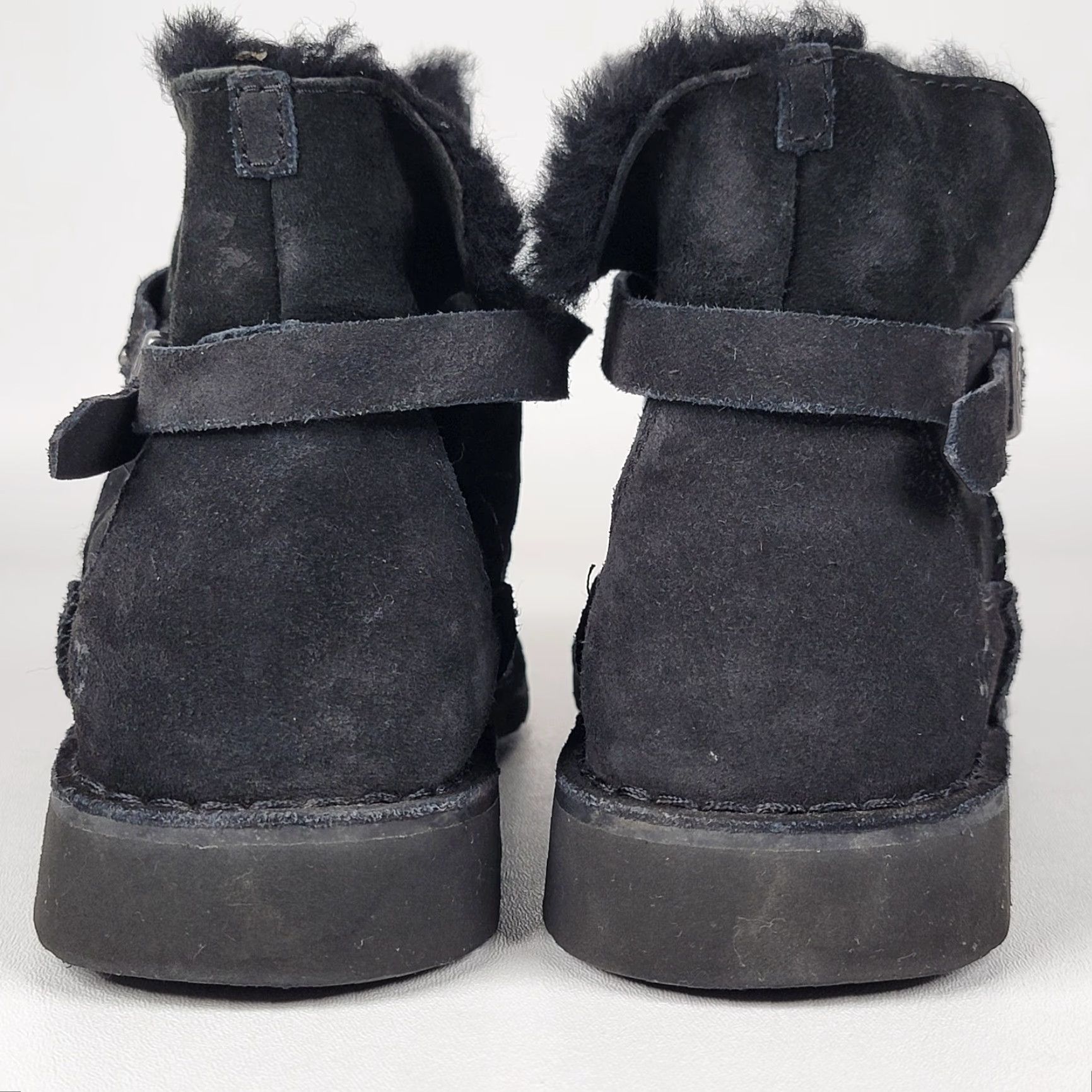 Ugg UGG Bootie Women's Suede Buckle Shearling Fur Black Ankle Boot 9 Size US 9 / IT 39 - 7 Thumbnail