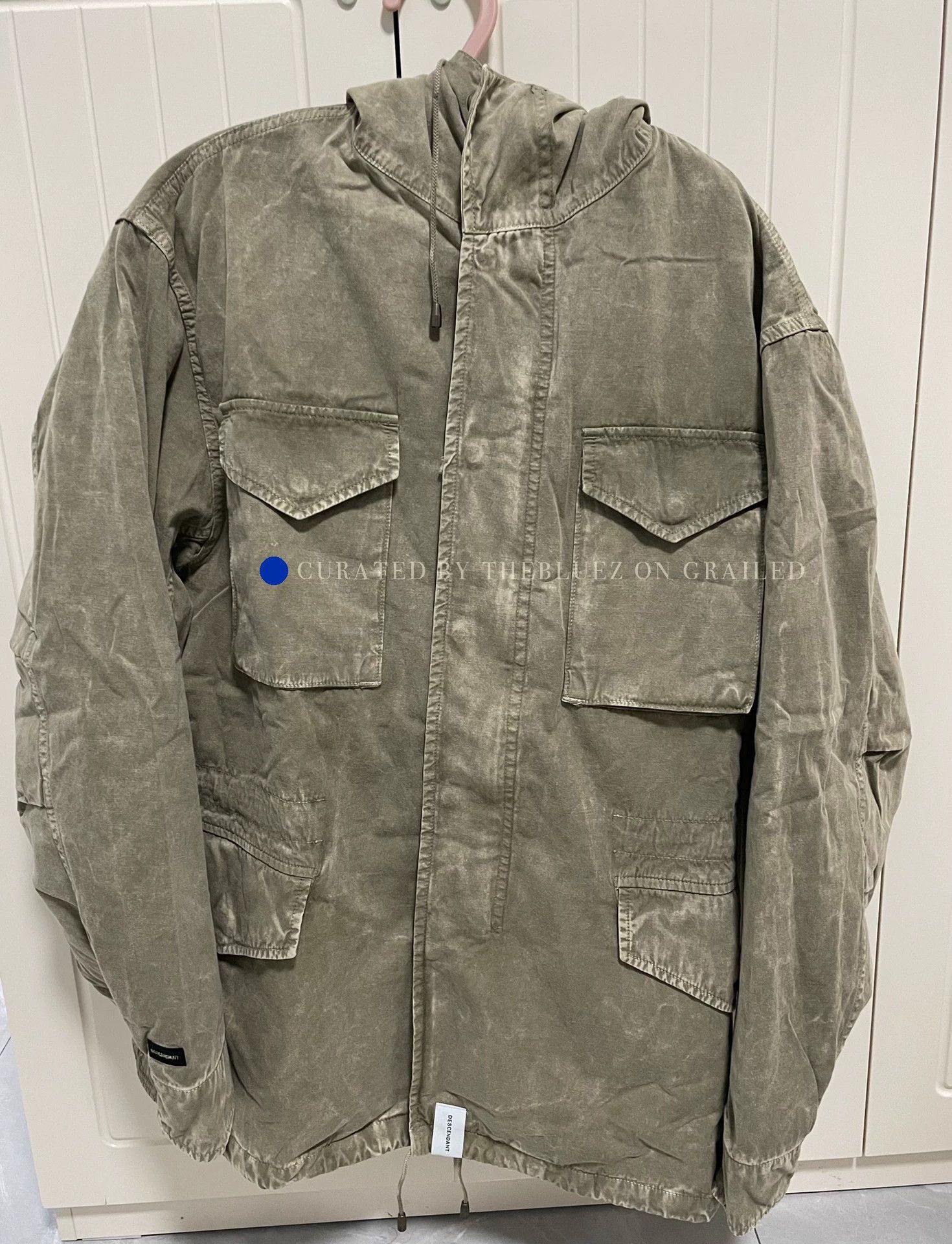 Descendant Washed Waxed Green Weather Jacket Size US M / EU 48-50 / 2 - 1 Thumbnail