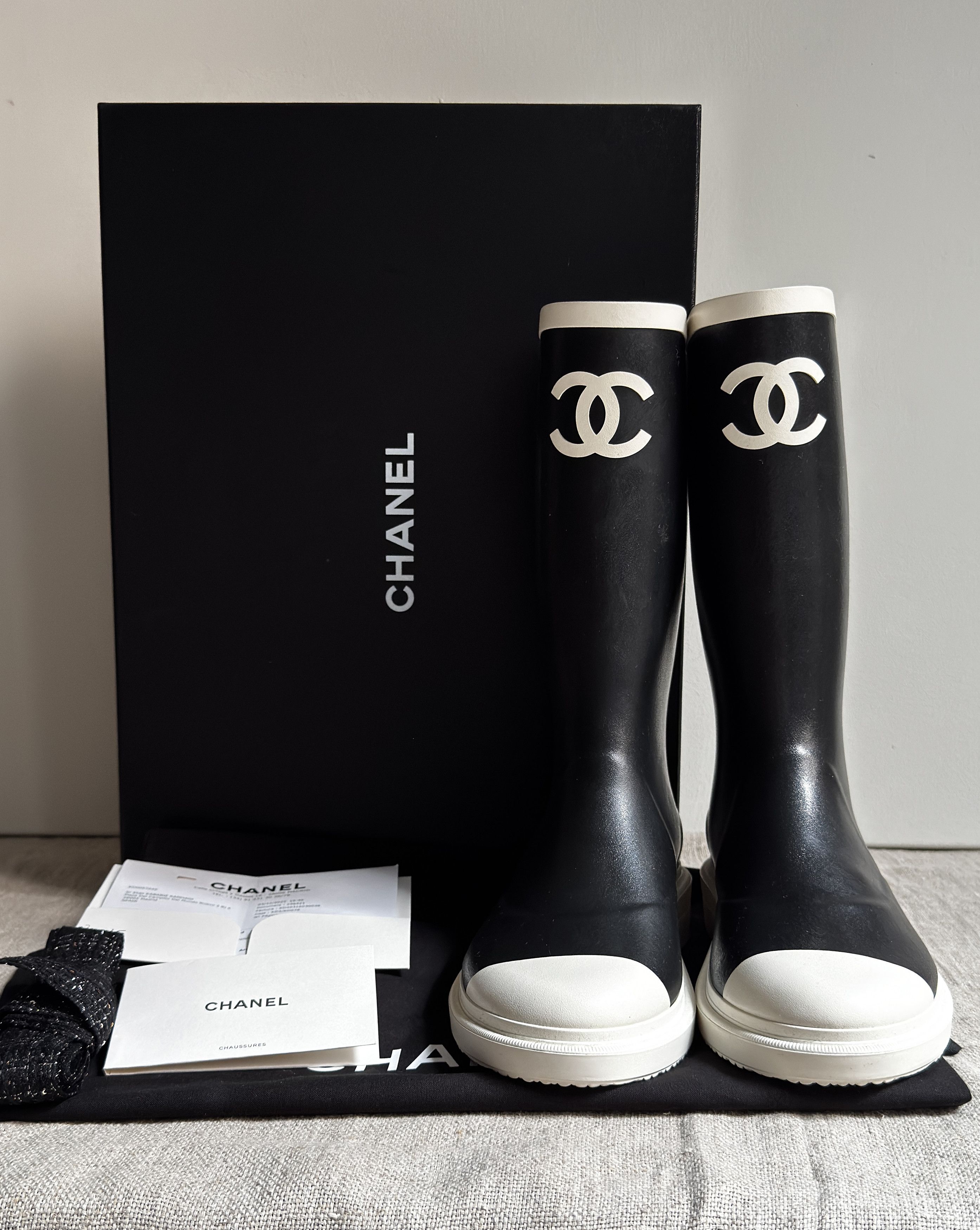 Chanel wellington rainboots Size US 8 / IT 38 - 7 Thumbnail