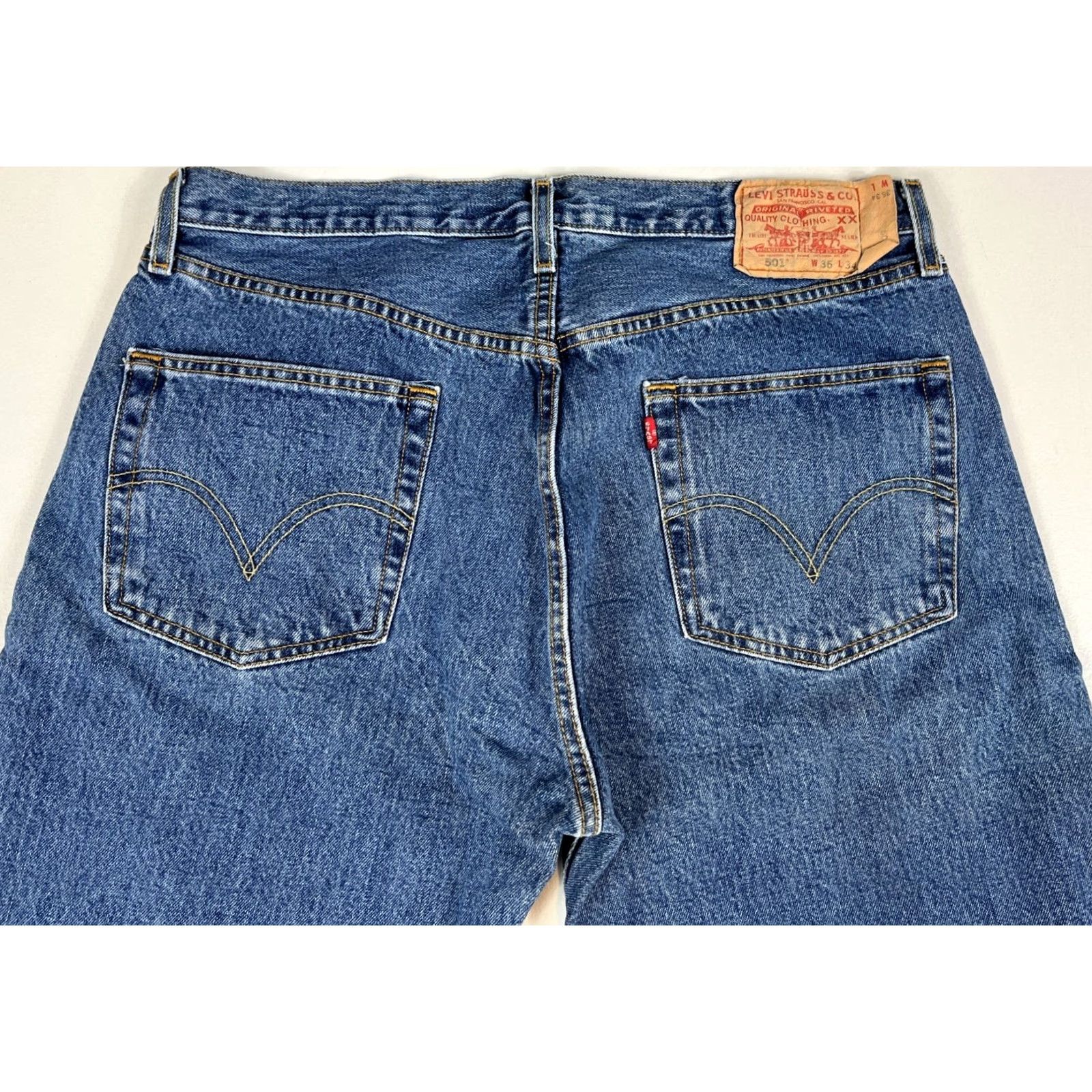 Levi's VINTAGE Levi's 501 XX Jeans Red Tab 36x34 Men’s Denim Blue 90s Straight Mens Size US 36 / EU 52 - 5 Thumbnail