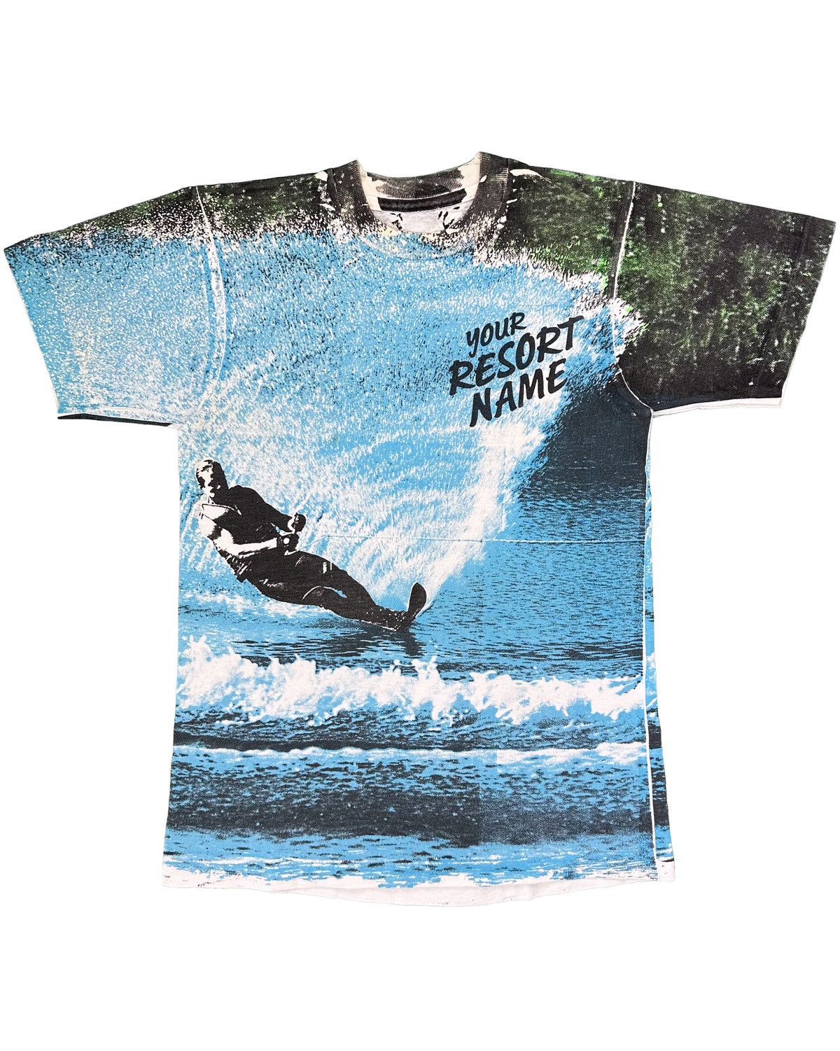 Vintage 70s Sample Surf Beach Resort All Over Print T Shirt Size US XS / EU 42 / 0 - 1 Thumbnail
