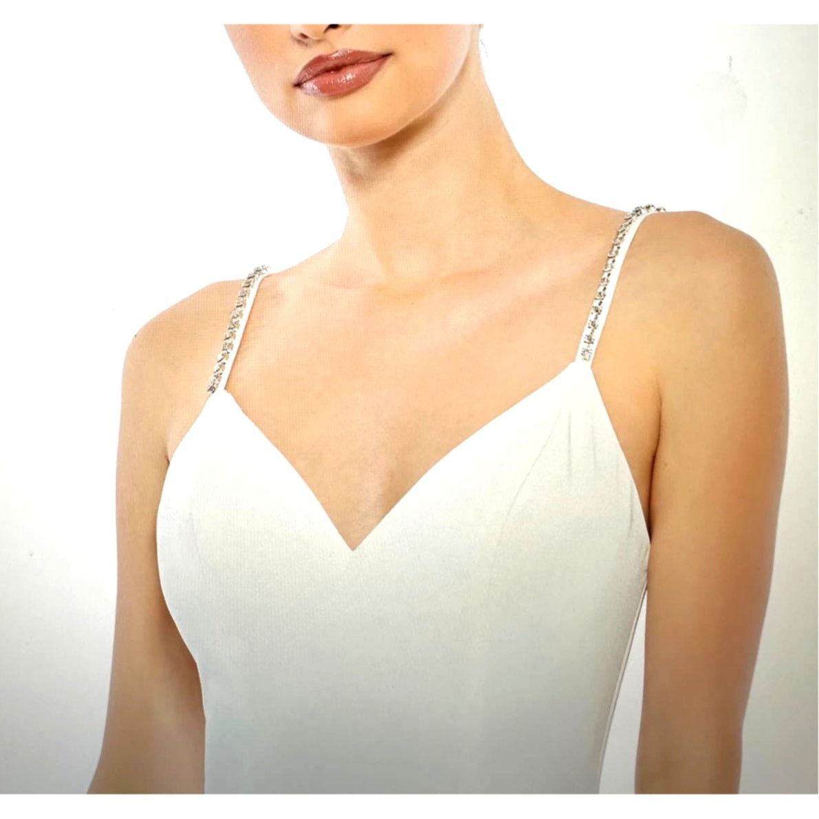 Other Mac Duggal Sweetheart Evening Gown Rhinestone Accent White 2 Size XS / US 0-2 / IT 36-38 - 5 Thumbnail