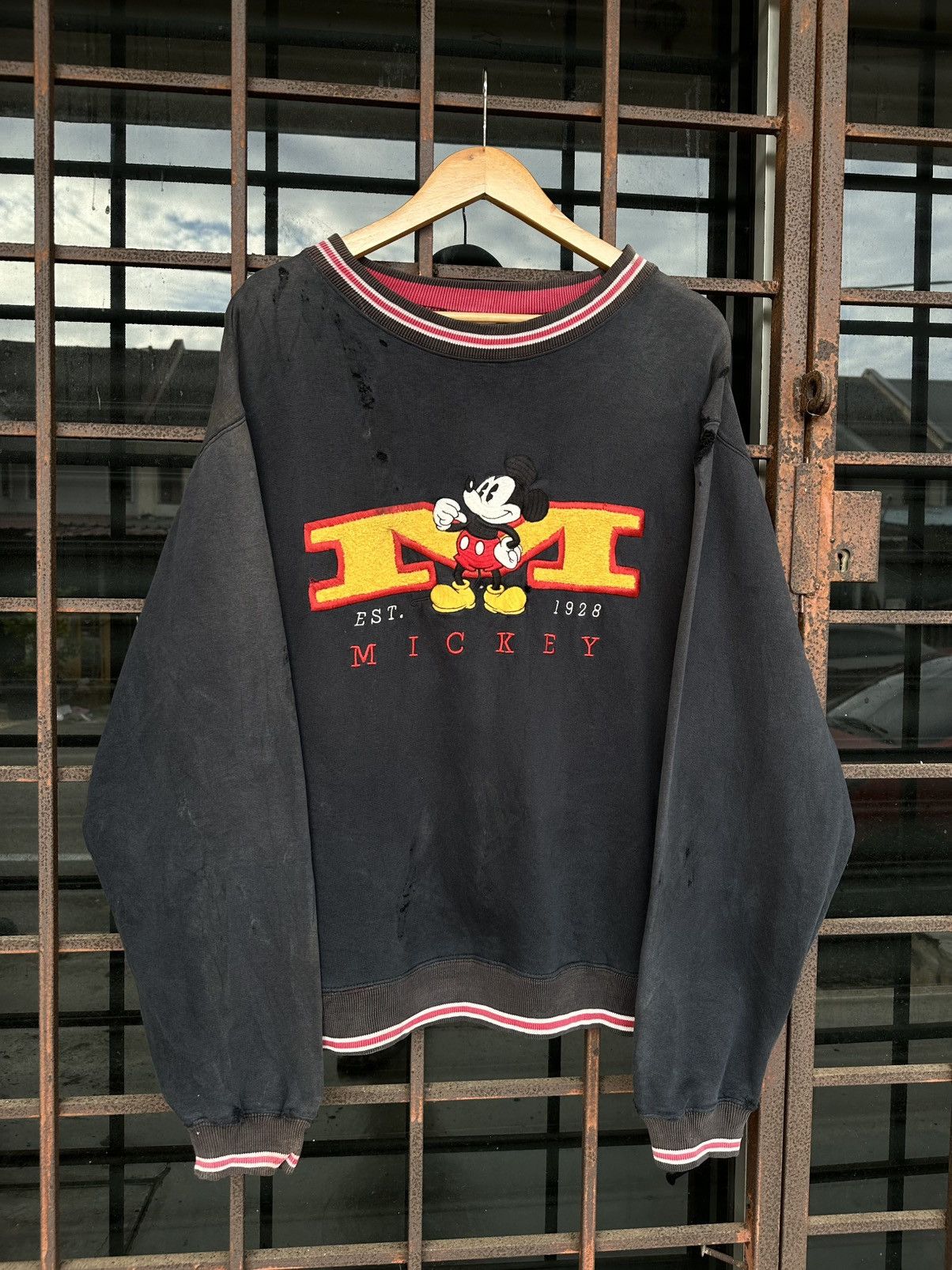 Vintage Thrashed Sun Faded MICKEY Embroydery Distressed Erd Grunge Size US M / EU 48-50 / 2 - 3 Thumbnail