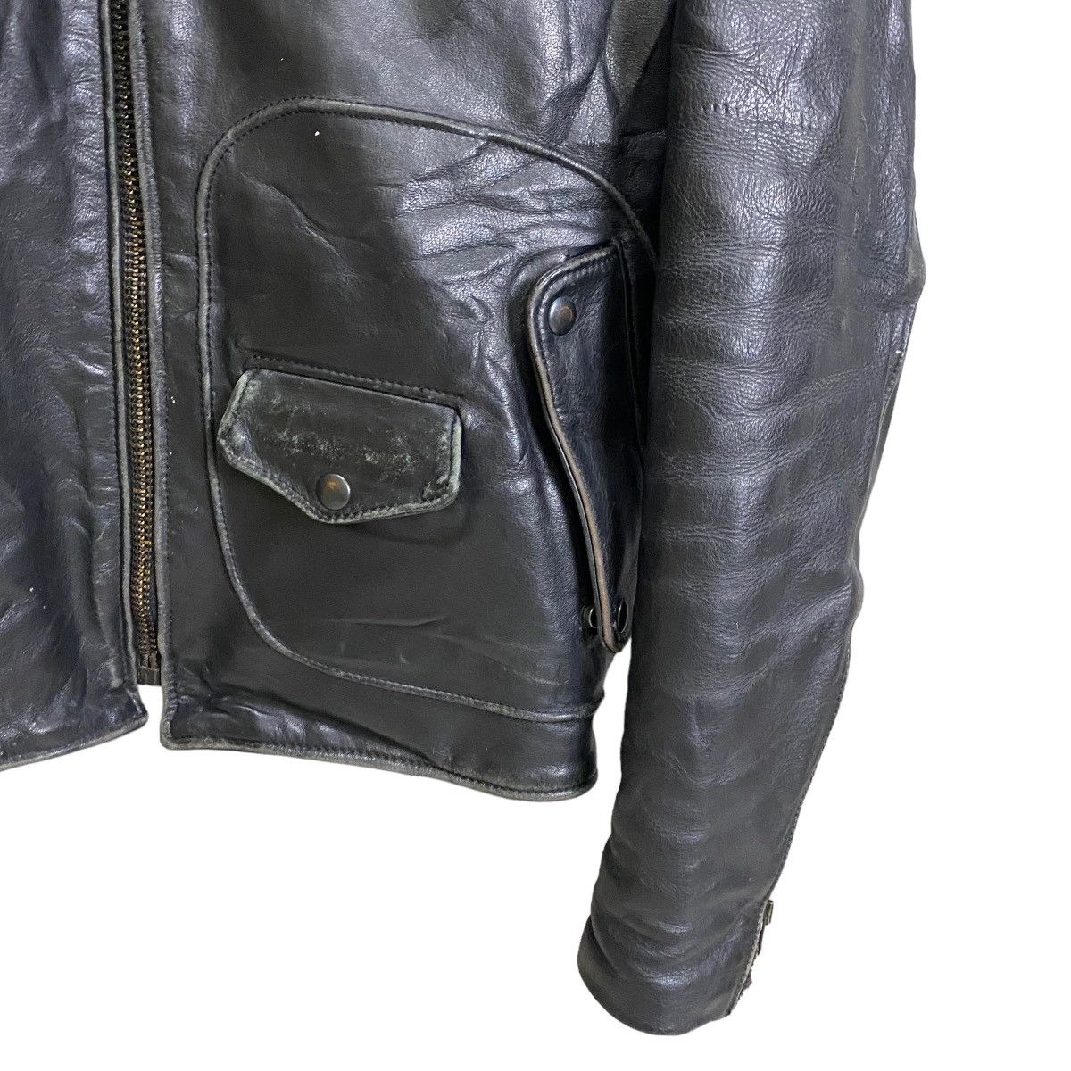 Genuine Leather VINTAGE PROTECH LEATHER APPAREL RIDER JACKET Size US M / EU 48-50 / 2 - 10 Thumbnail