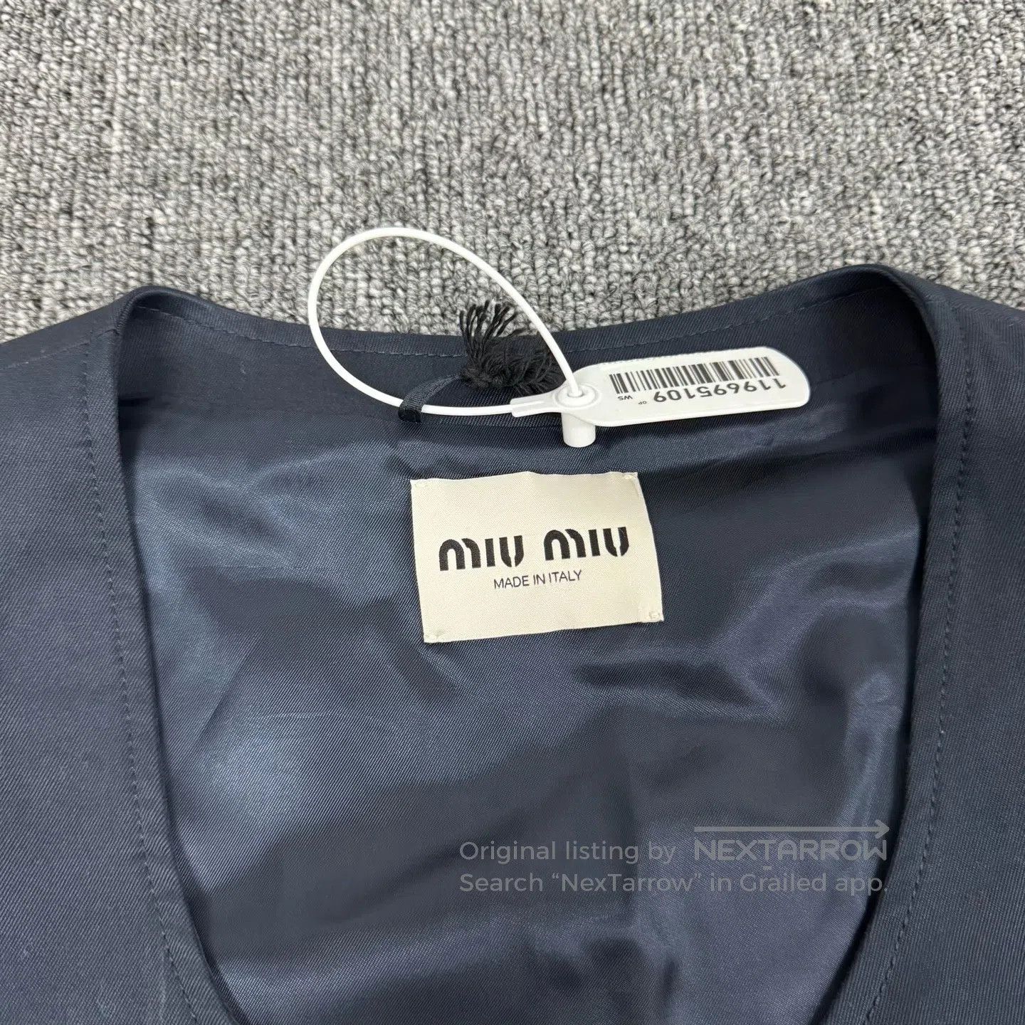 Miu Miu miu miu Alphabet logo belt, double-pocket vest dress| Size S / US 4 / IT 40 - 5 Thumbnail