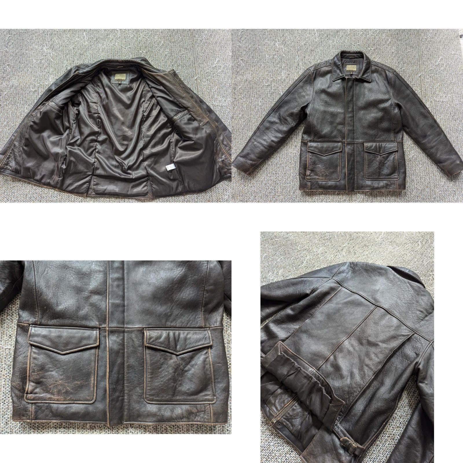 Vintage VINTAGE CABELA'S Bomber Jacket Mens MTALL Brown Leather Coat - Cowhide 42-44 Chest Vintage Leather Coat Mens M-Tall Brown Bomber Jacket Cabela's Size US M / EU 48-50 / 2 - 8 Thumbnail