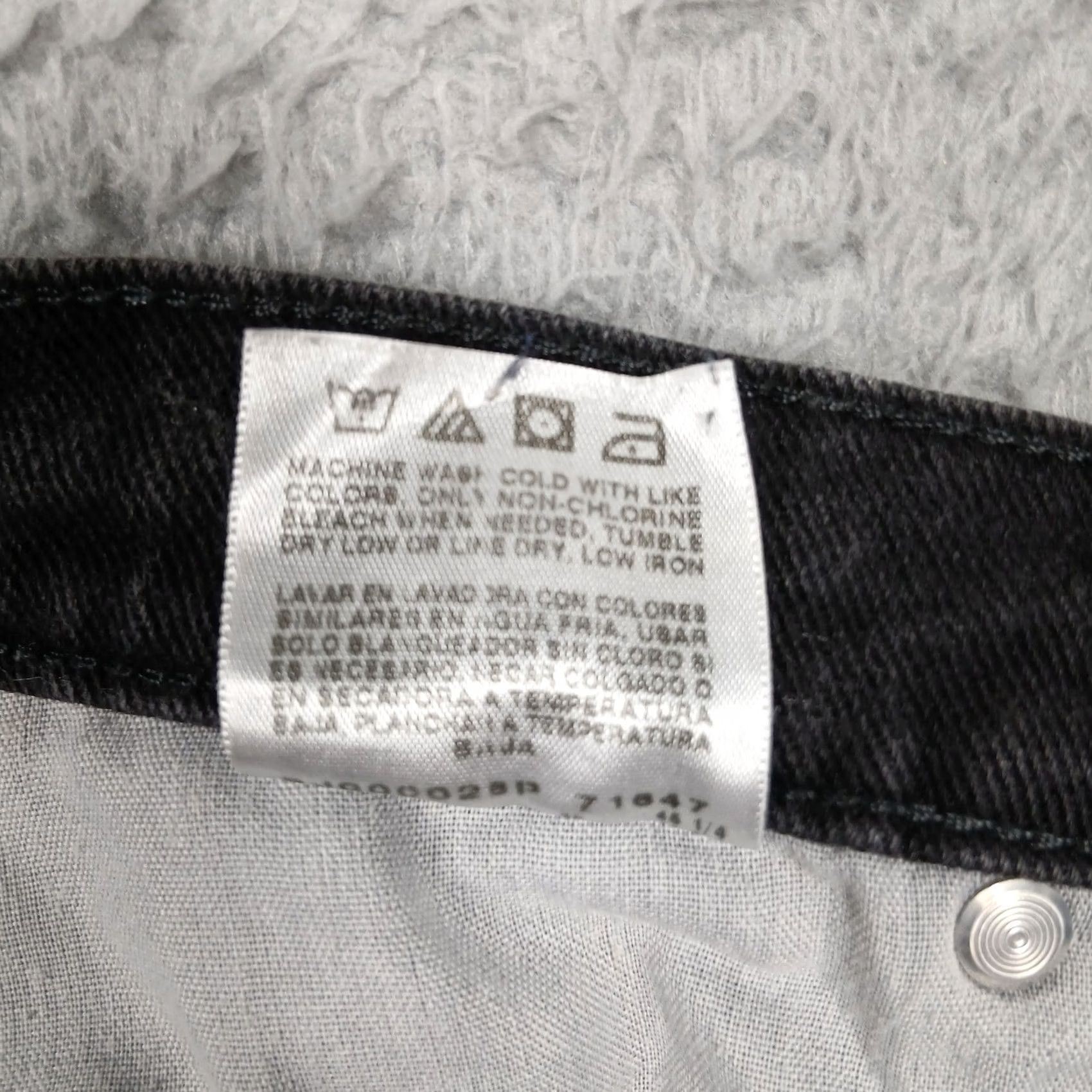 Vintage Riders by Lee Women's Black Relaxed Fit Straight Leg Jeans 12P Stretch Denim Size 34" / US 12 / IT 48 - 5 Thumbnail