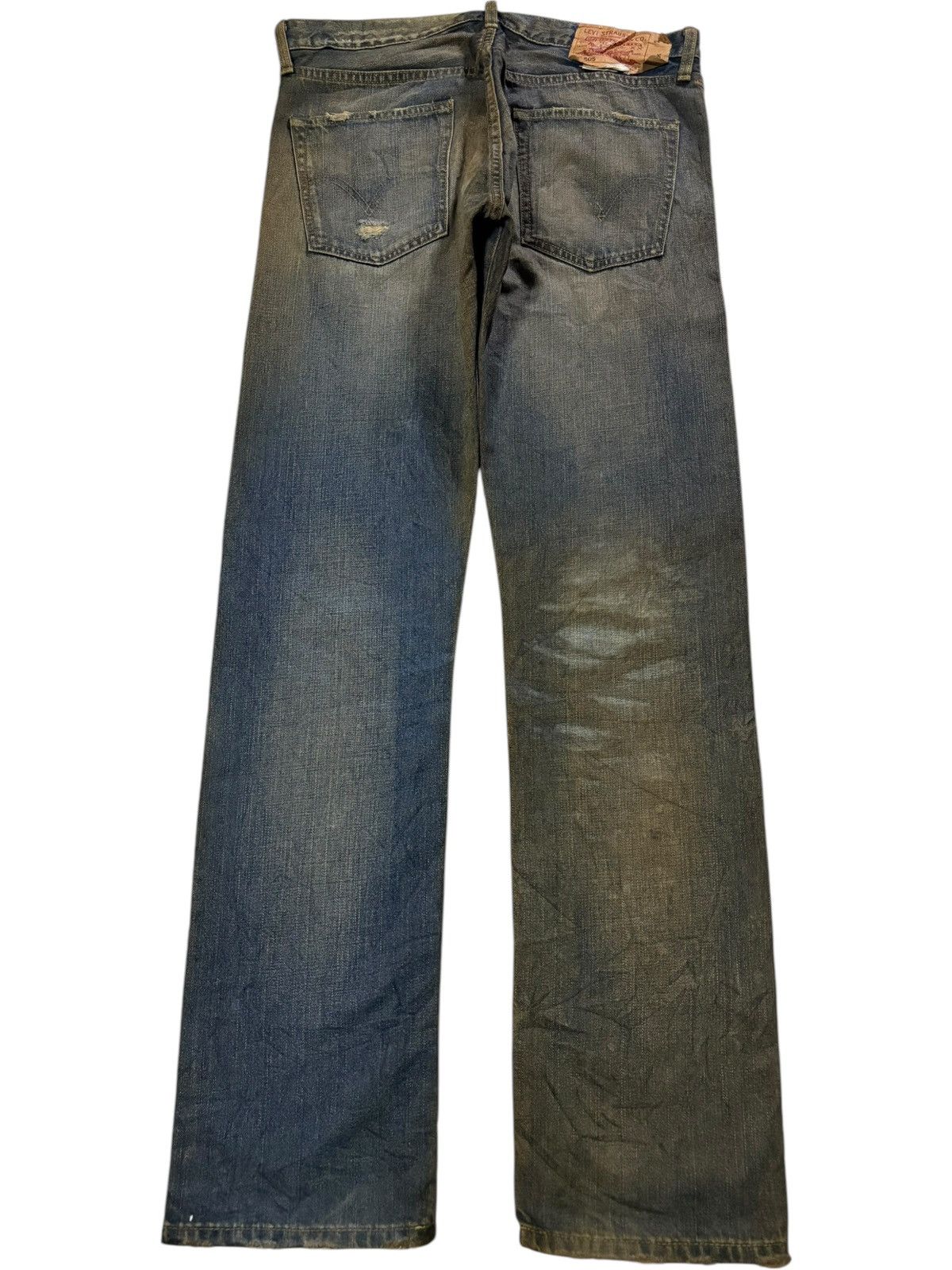 Levi's Vintage 90s Levis 505 Mud Wash Distressed Loose Jeans Size US 34 / EU 50 - 2 Thumbnail